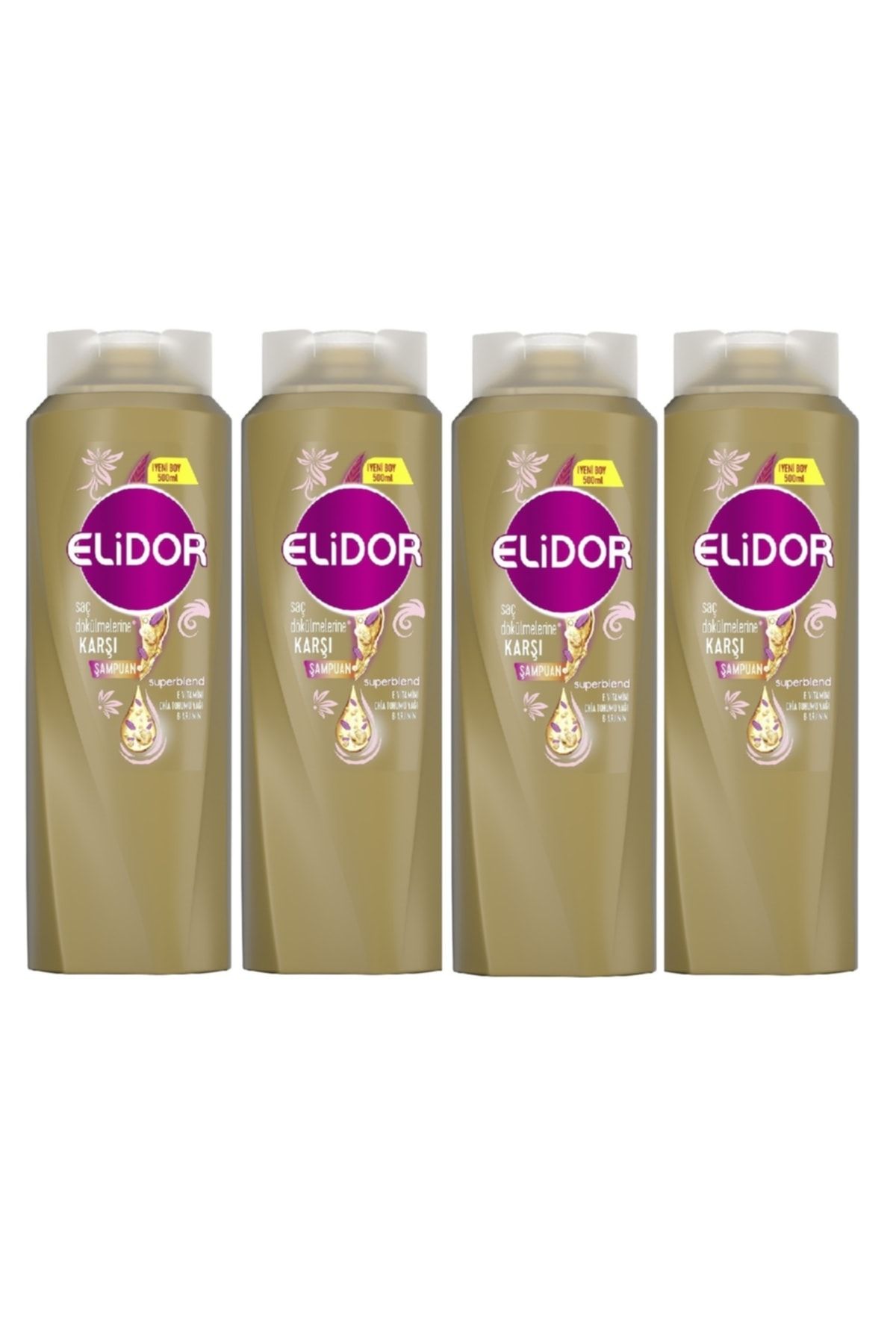 Elidor Saç Dökülmelerine Karşı Şampuan 500 Ml - 4'lü Avantaj Paketi