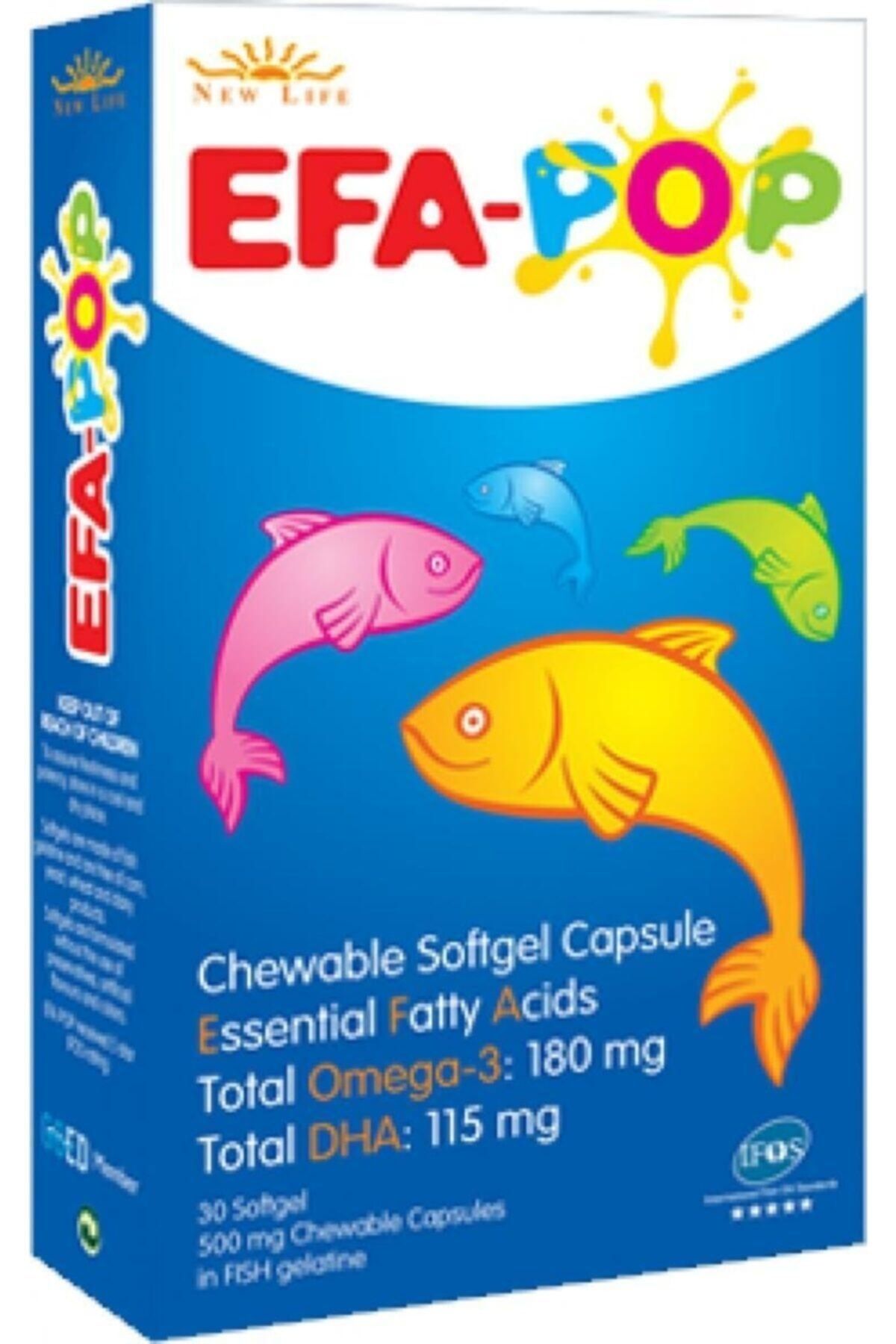 New Life Newlife Efa Pop 30 Kapsül Çiğnenebilir Balık Yağı