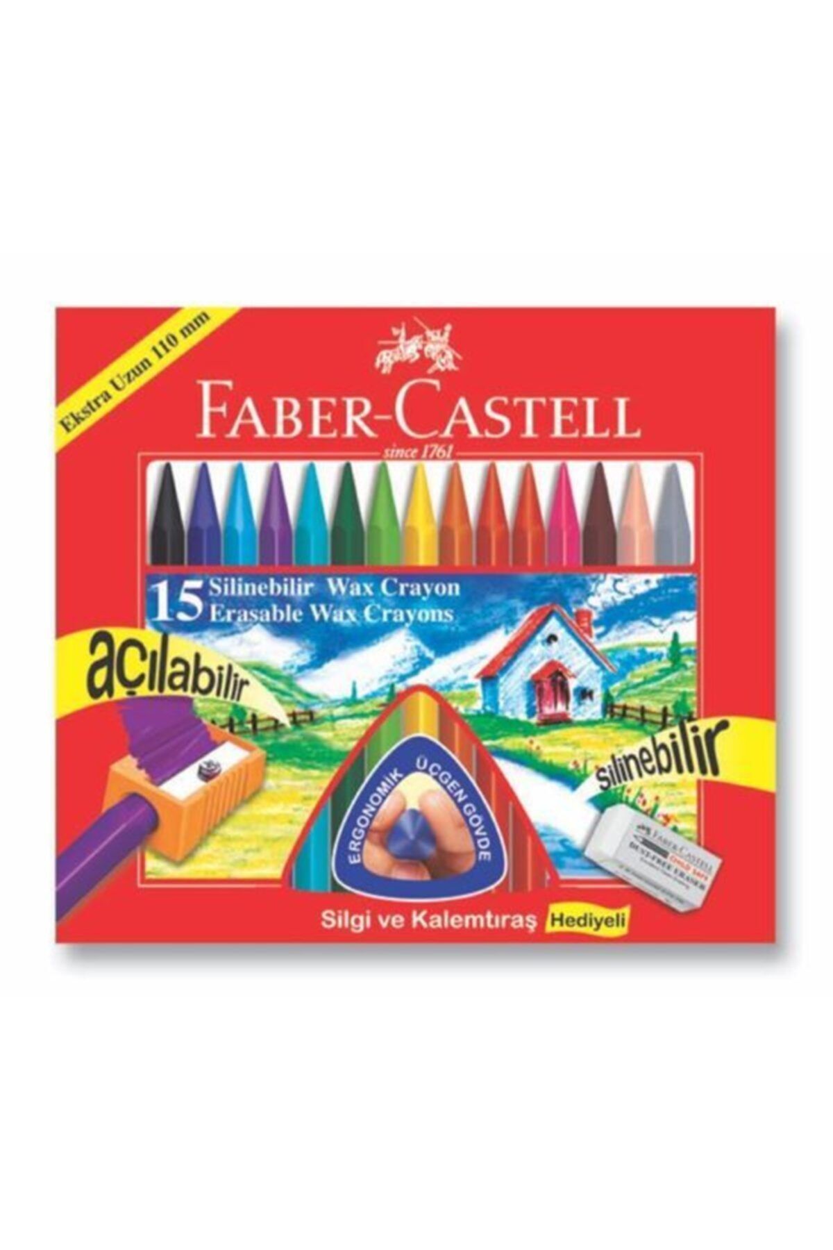 Faber Castell 15 Renk Silinebilir Pastel Mum Boya