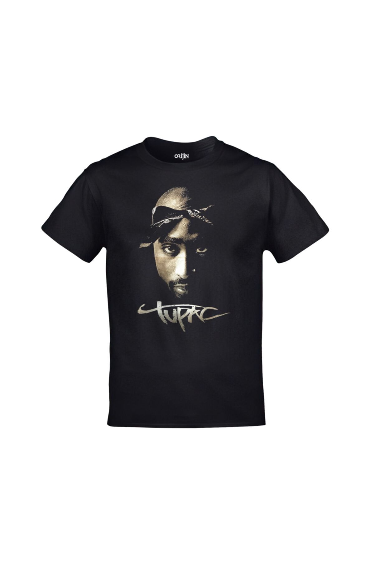 Orijin Tekstil Unisex Siyah 2pac Tupac Baskılı Tshirt