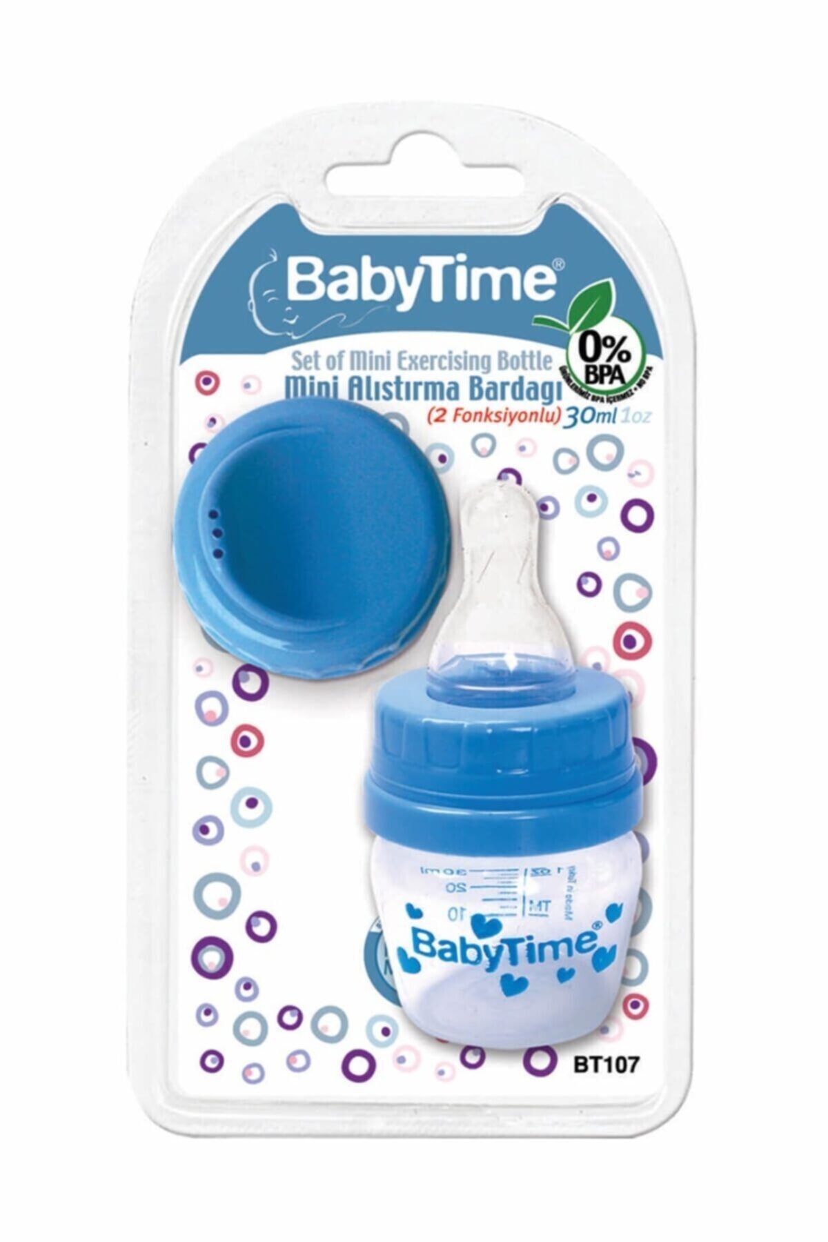Babytime Mavi 2 Fonksiyonlu Mini Alıştırma Bardağı