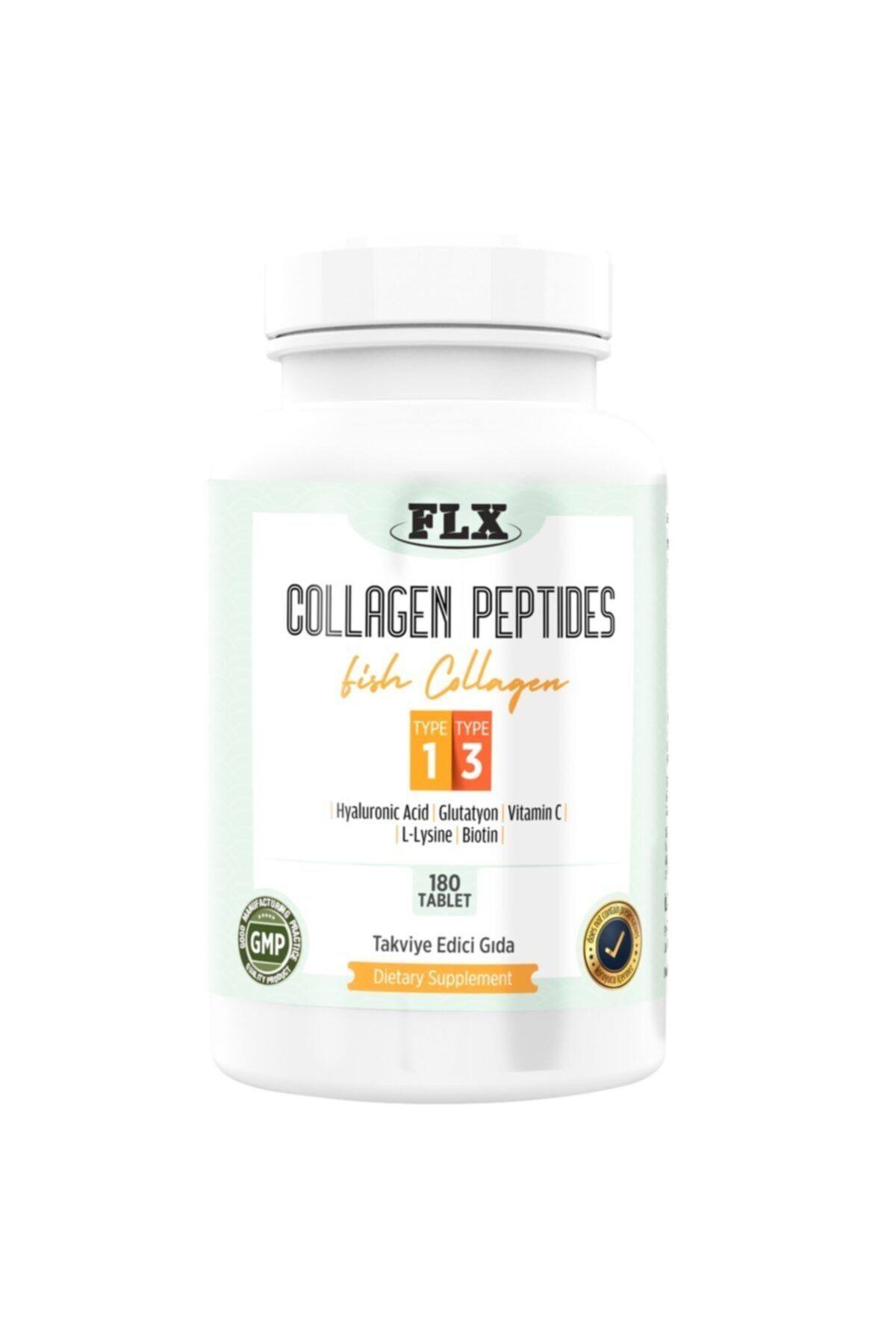 FLX Marina Kollajen Tipleri Collagen Peptides Tip 1-3 Balık Kollajeni 180 Tablet