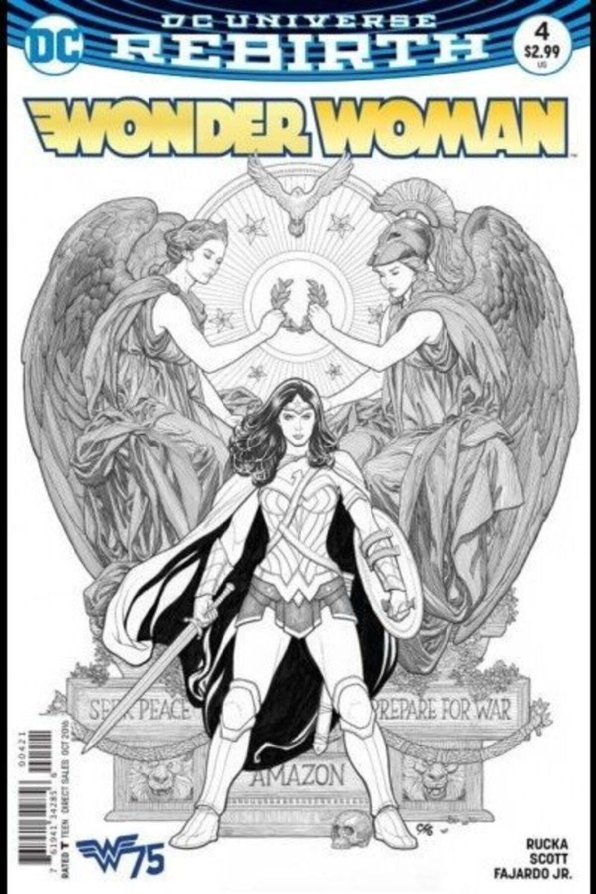 TM & DC Comics-Warner Bros Dc Universe Rebirth Wonder Woman (2016-) #4 (variant Edition) Fasikül Ingilizce Çizgi Roman