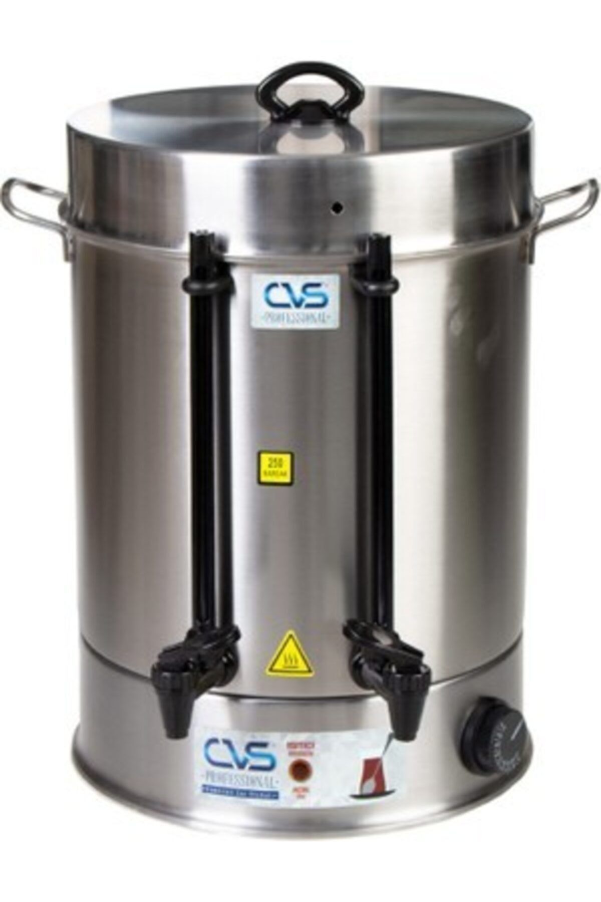 CVS 160 Bardak Elektrikli Çift Musluk Çay Otomatı Semaver Makinesi