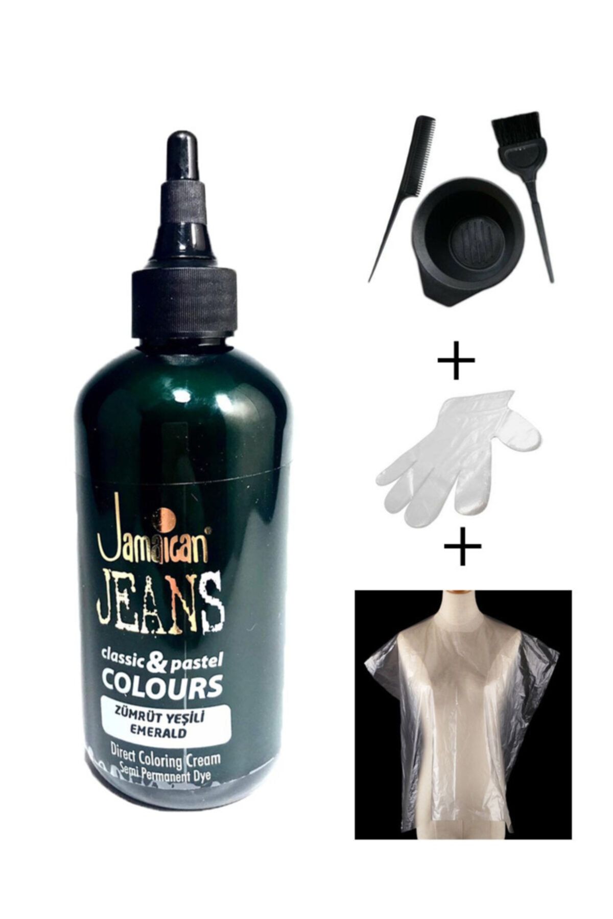 Jamaican Jean's Color Saç Boya Seti Zümrüt Yeşili Dep1022