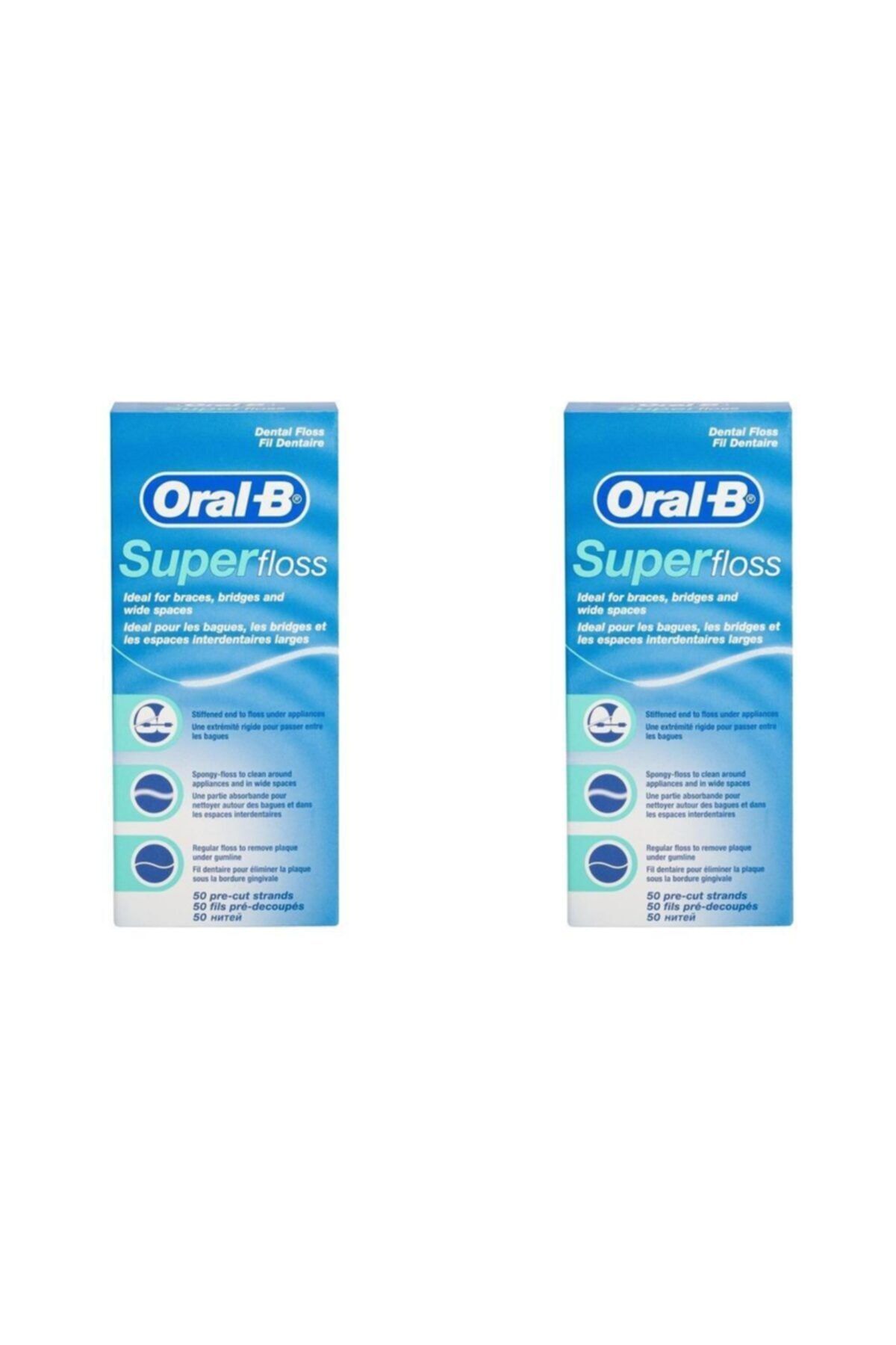 Oral-B Diş Ipi Super Floss 50 Adet X 2 Kutu