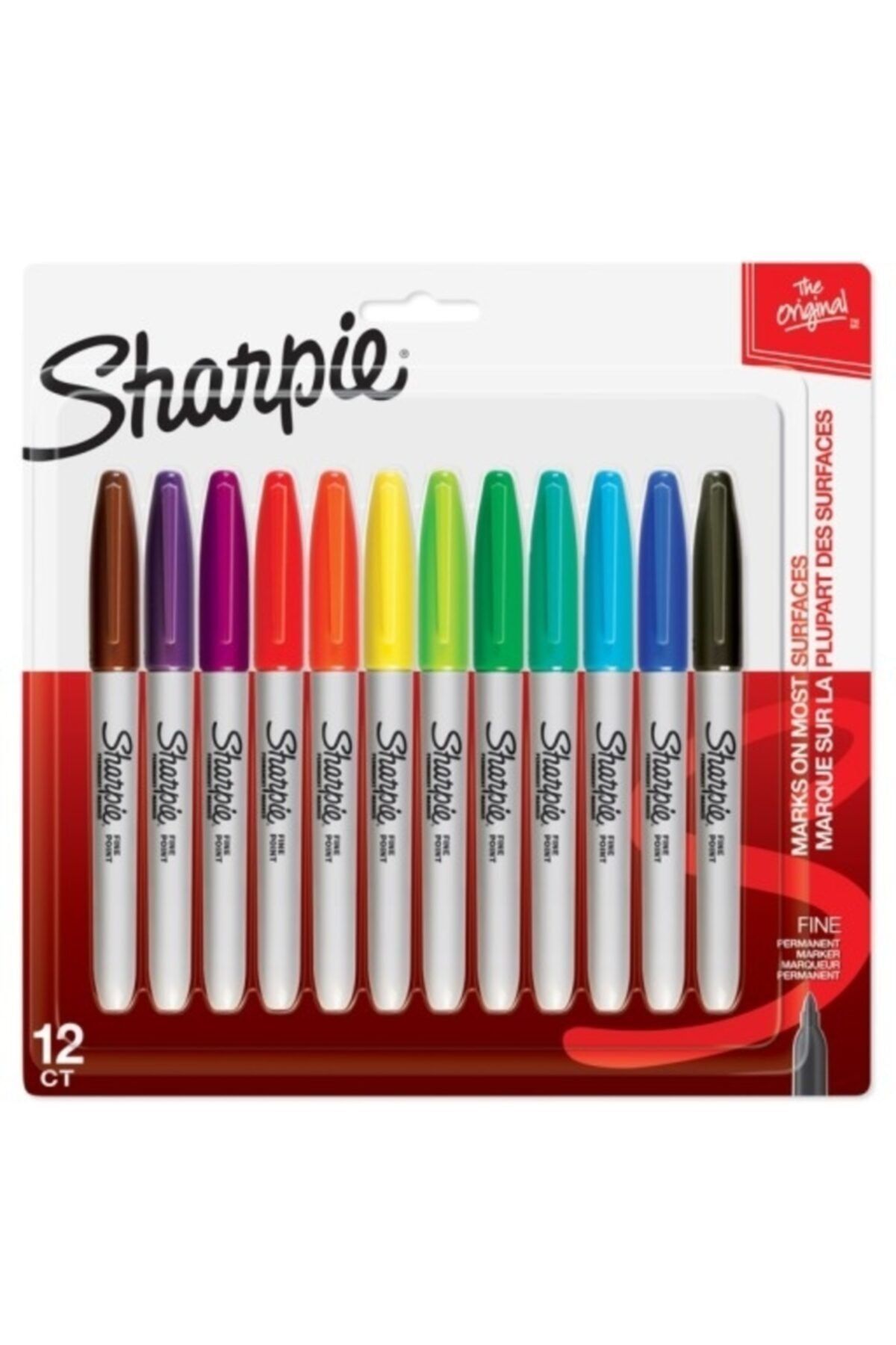 Sharpie 12 Li Karışık Renk Permanent Markör Fıne - Keçeli Kalem Boya