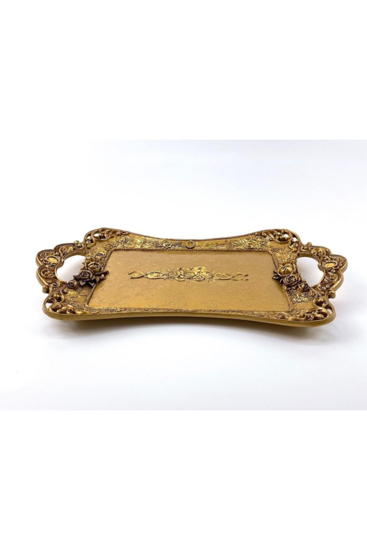 Mirsa Global Eskitme Model Tepsi Gold (polyester)