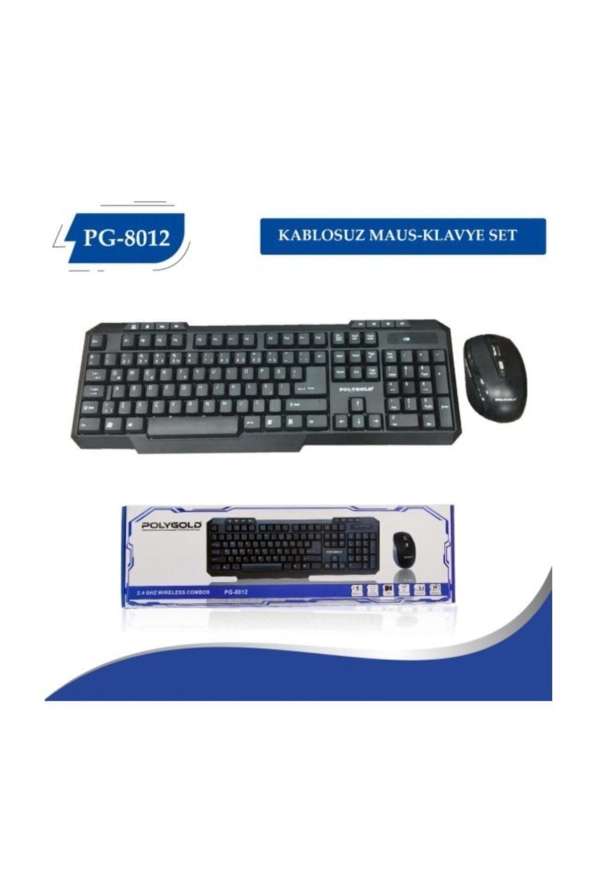 Polygold Pg-8012 Kablosuz Wireless Keyboard Klavye Mouse Set Aynı Gün Ücretsiz Kargo!!!