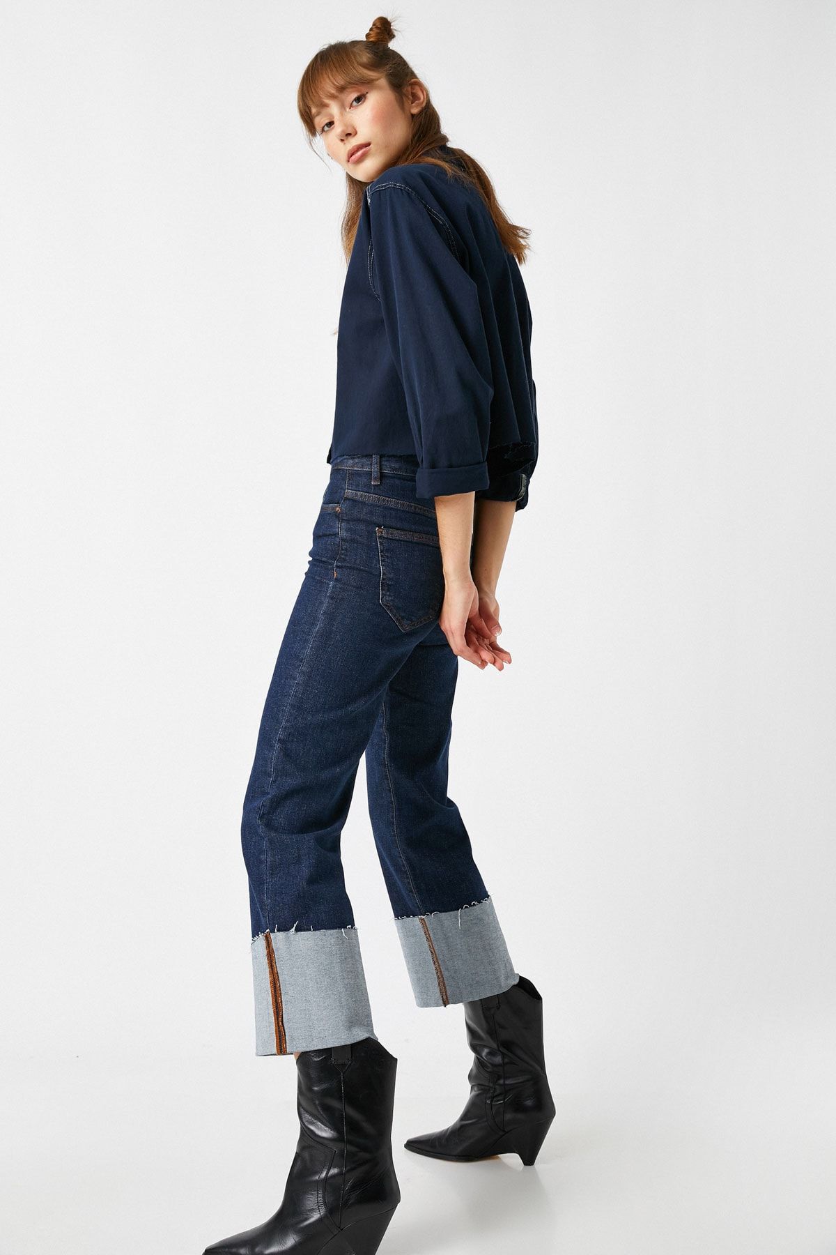 Koton Kadın Koyu İndigo Jeans