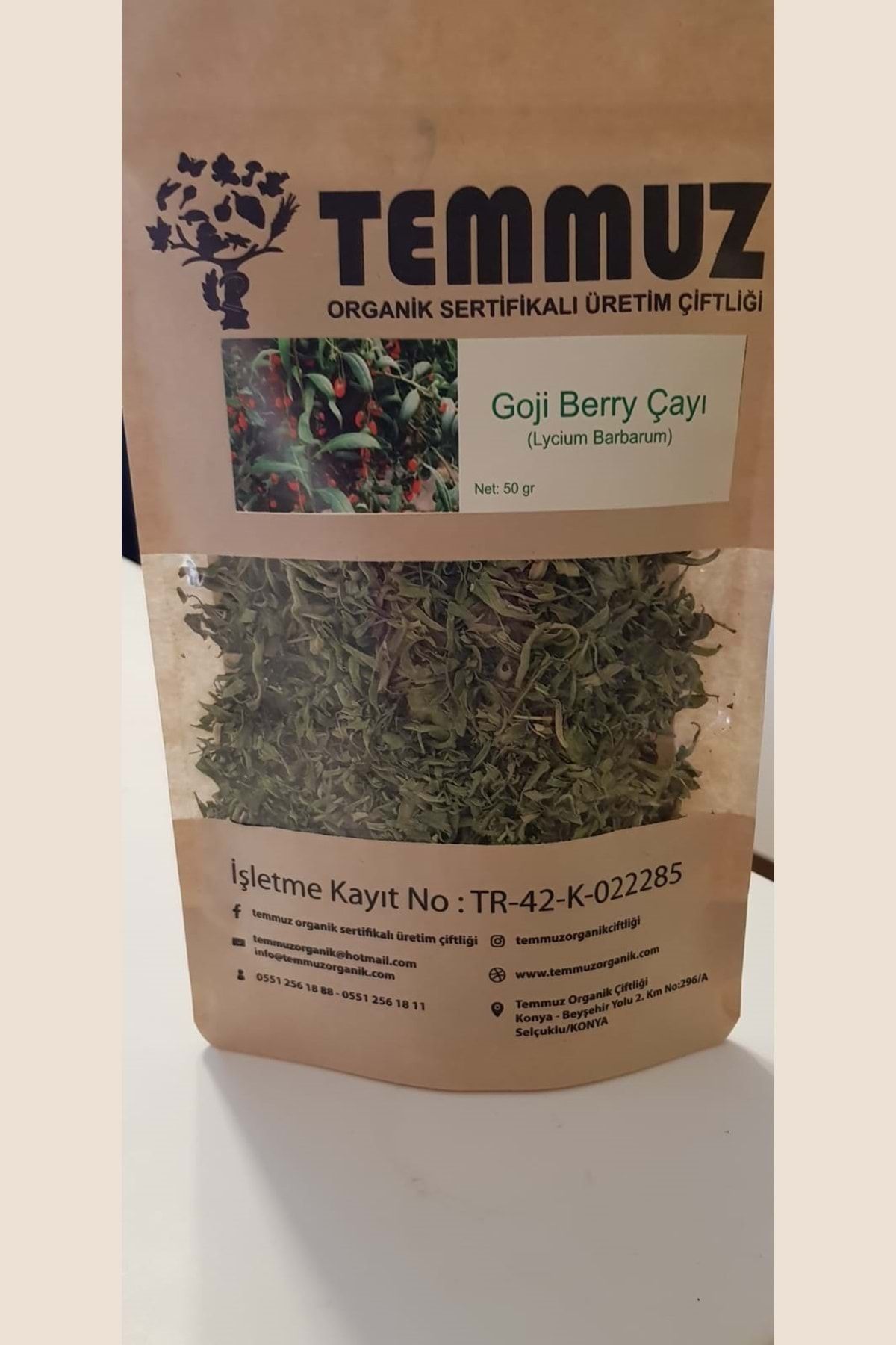 TEMMUZ ORGANİK Gojiberry Çayı 50 gr