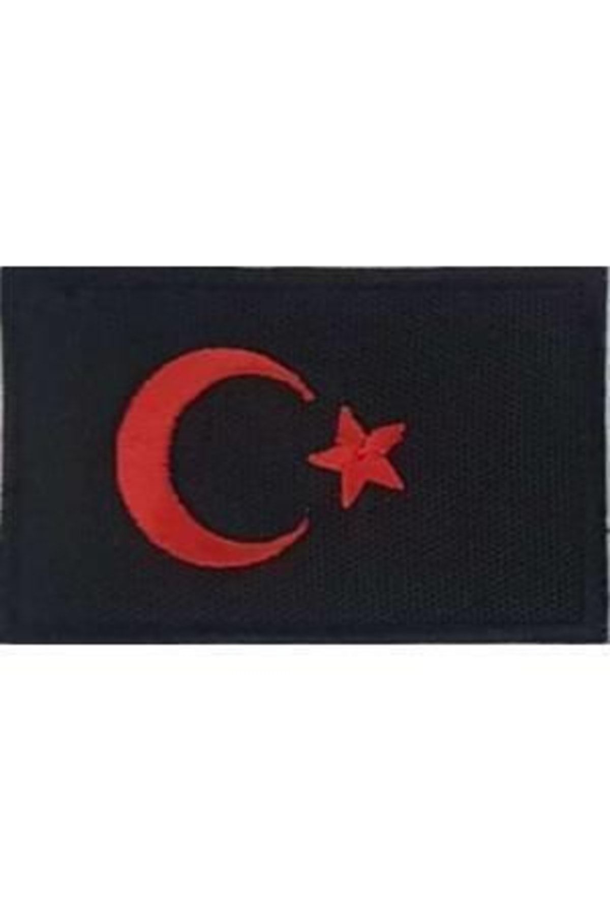Sim Nakış Cırt Bantlı Turkey Türkiye Türk Bayrakları Nakış Işleme Arma Patch Peç 5x8 Cm Siyah Kırmızı