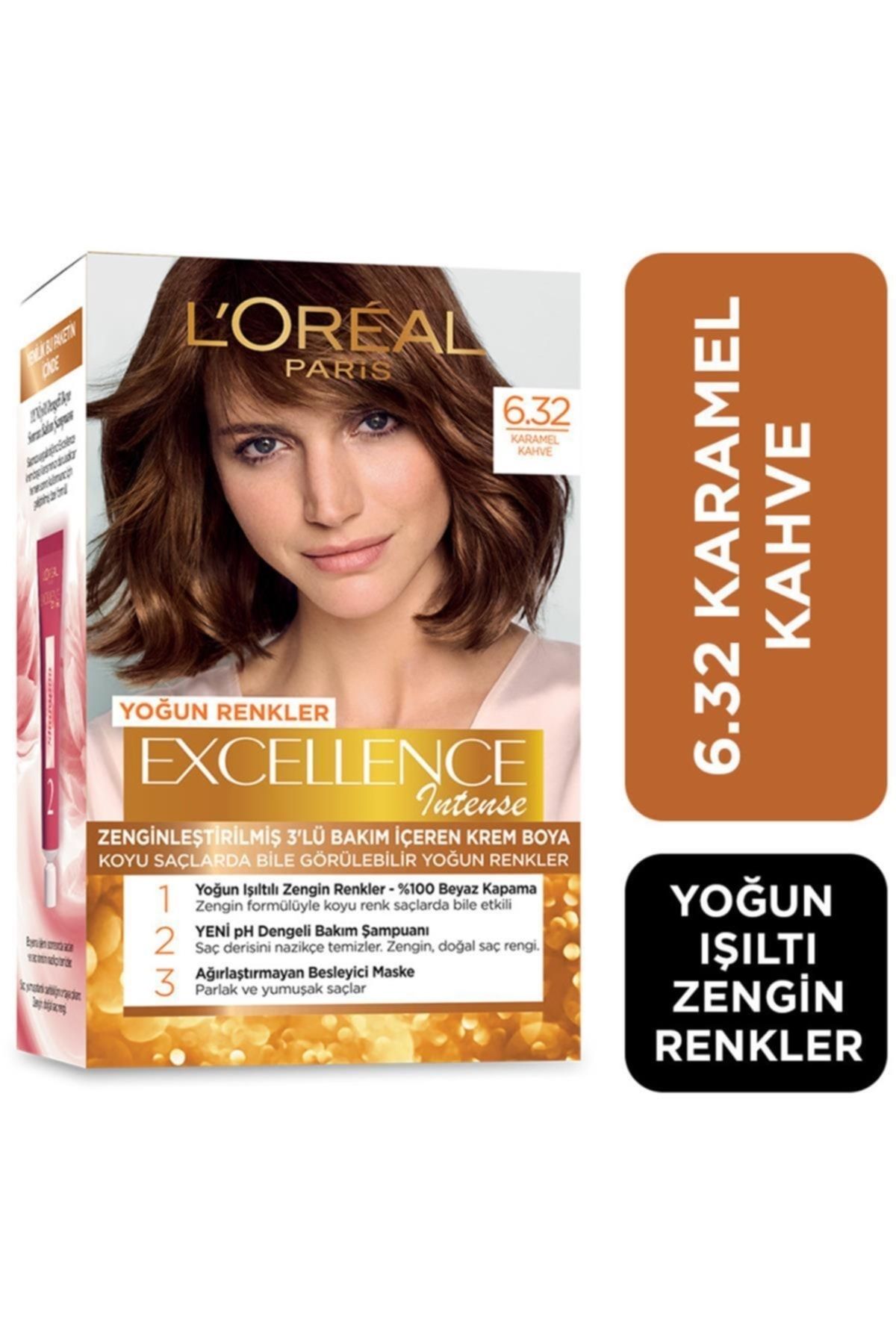 Excellence Marka: Intense Saç Boyası Karamel Kahve 6-32 Kategori: Saç Boyası