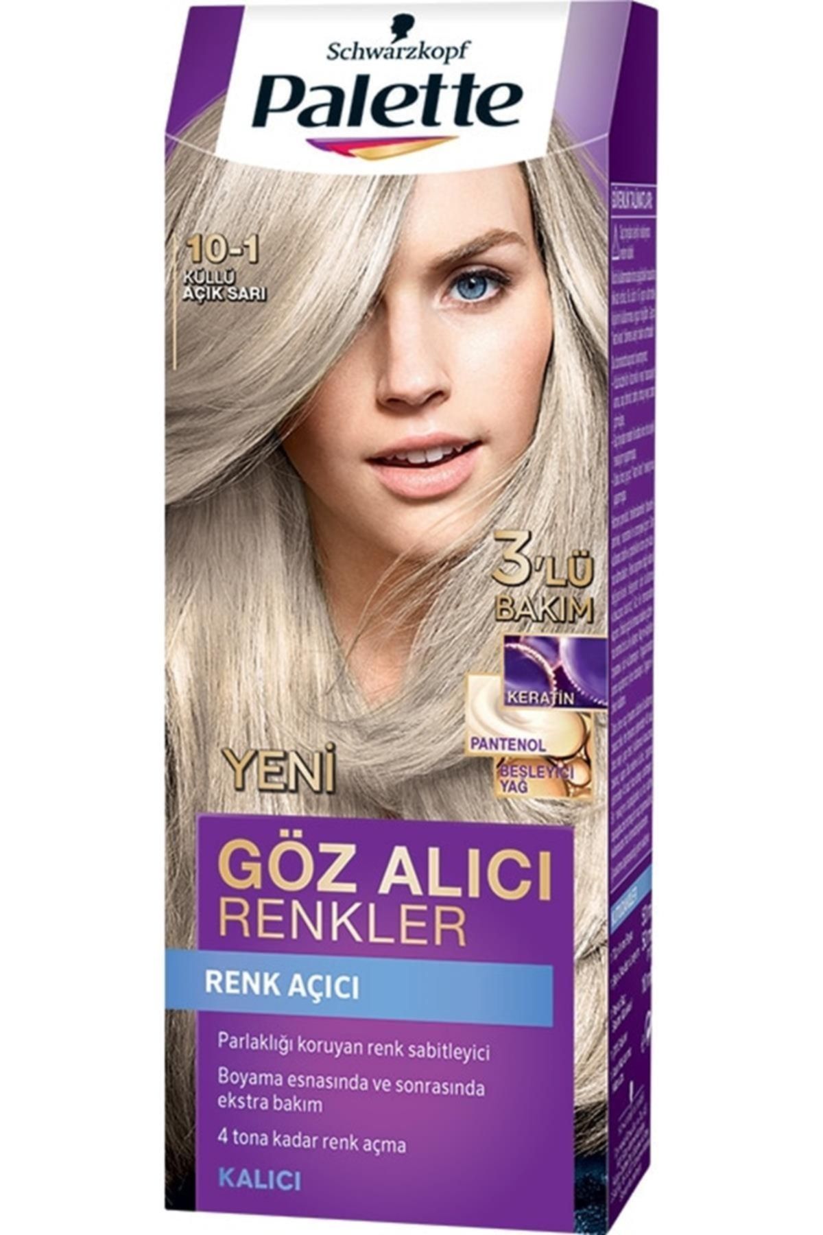 Palette Göz Alıcı Renkler Saç Boyası 10-1 Küllü Açık Sarı  Saç Boyası