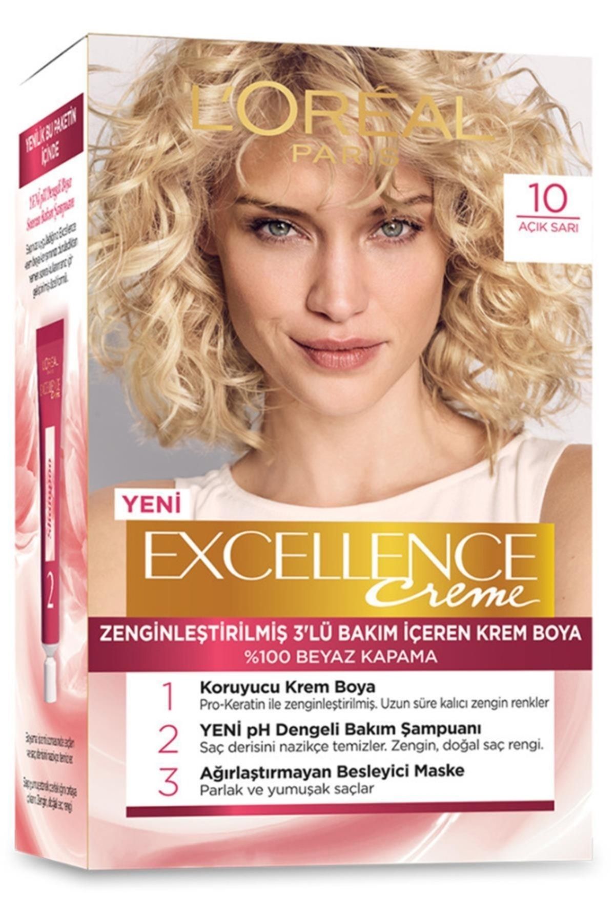 Excellence Marka: Creme Saç Boyası Açık Sarı 10 Kategori: Saç Boyası