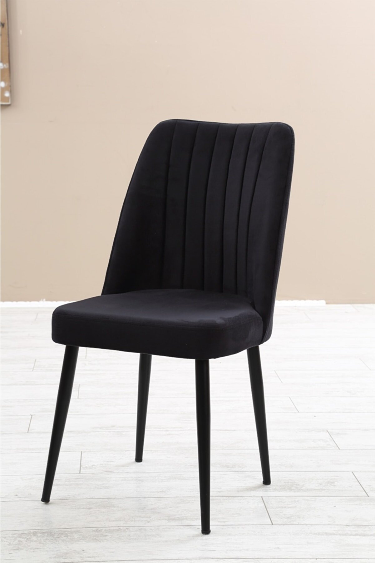Mymassa Vento Sandalye - Soho Siyah - Metal Siyah Ayaklı