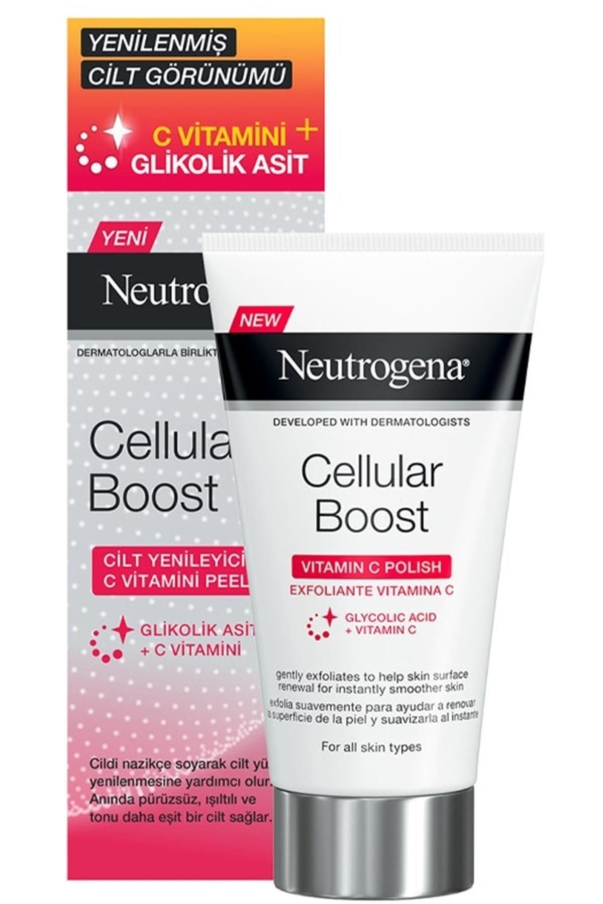 Neutrogena Cellular Boost Cilt Yenileyici Işıltılı Bir Cilt Için C Vitamini Peeling//75ml,