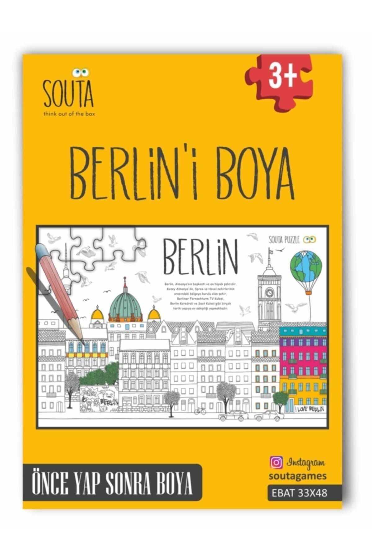 SOUTA Puzzle Berlin'i Boya 54 Parça Boyama Puzzle (ebat:33x48cm)