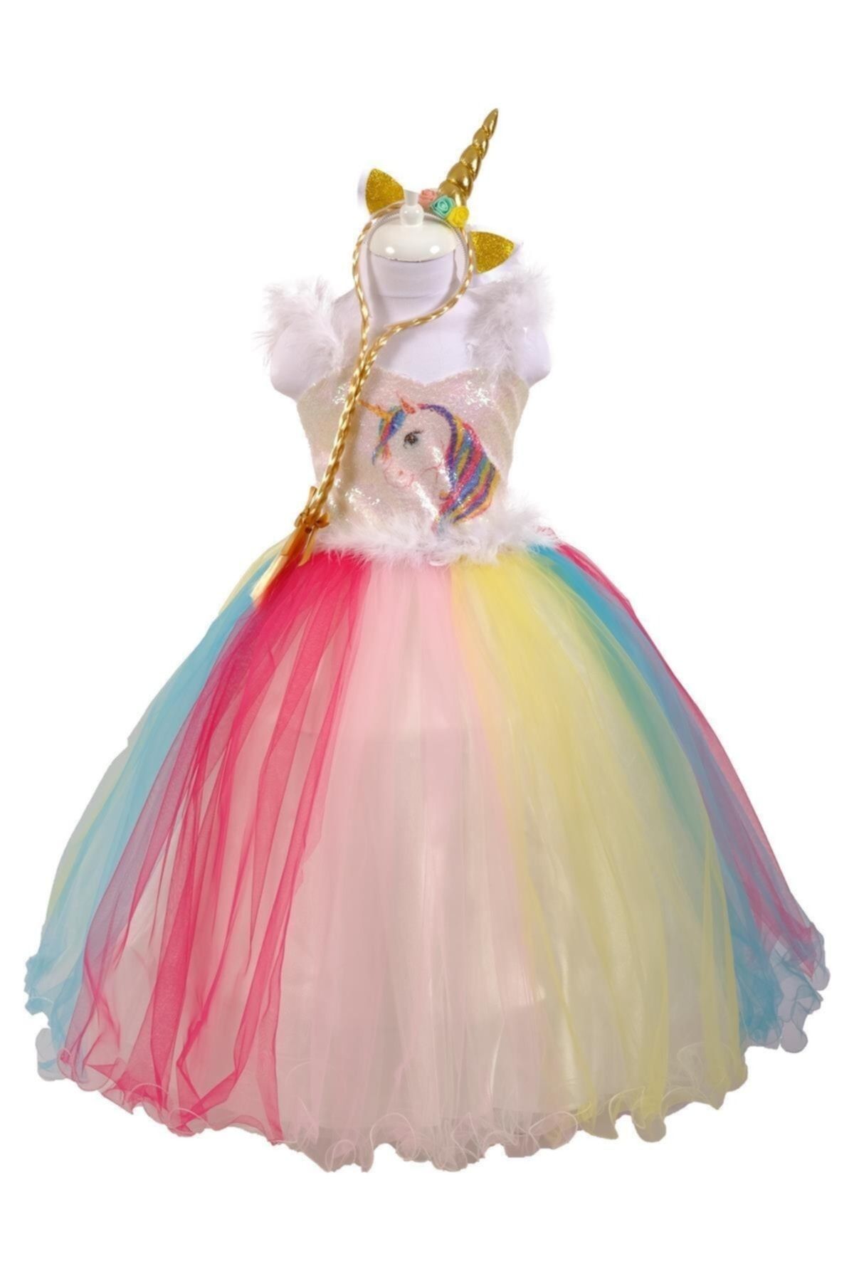 meneviş Unicorn Kız Çocuk Elbise