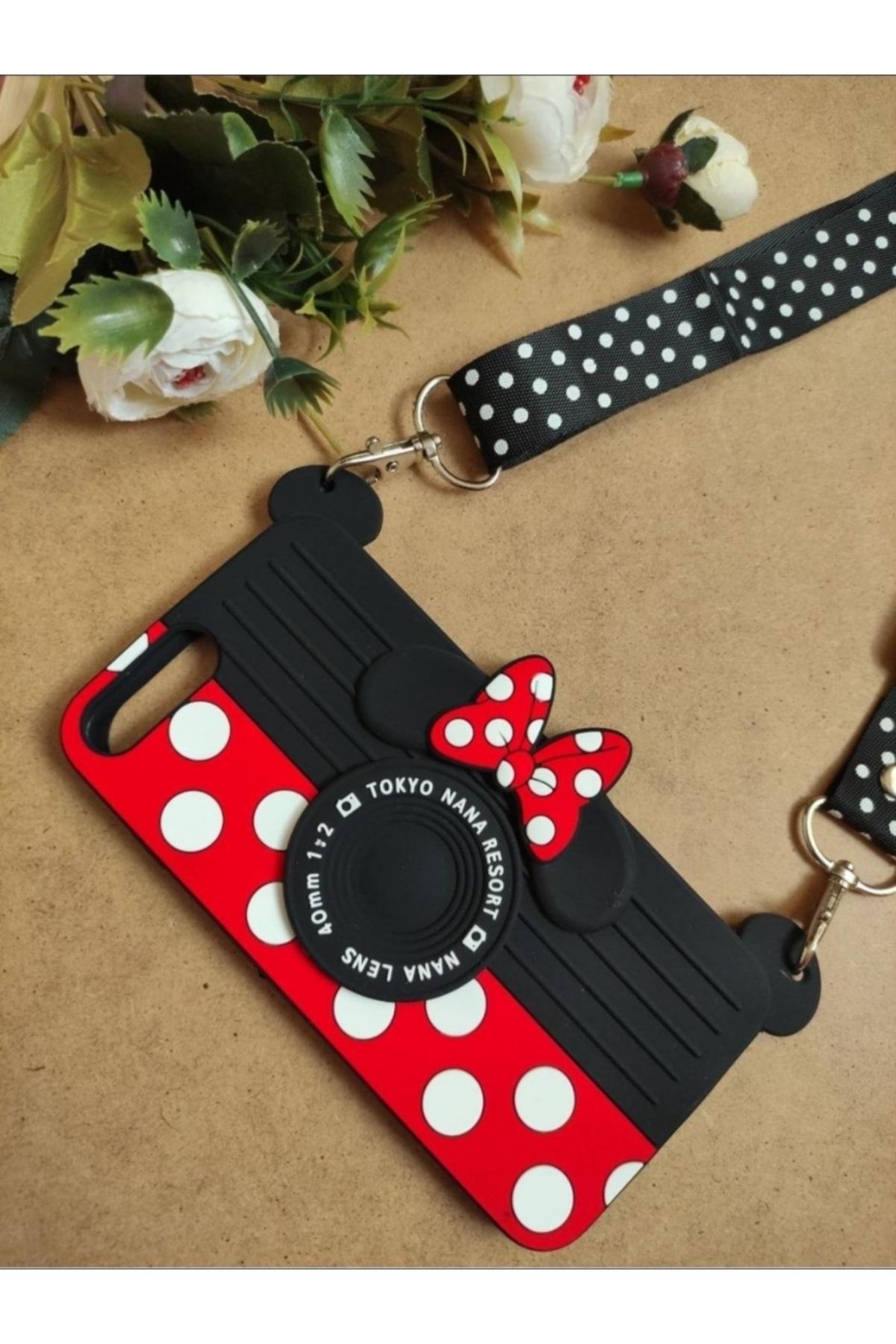 Mickey Mouse Iphone 7 Plus-8 Plus Uyumlu Askılı Silikon Kılıf