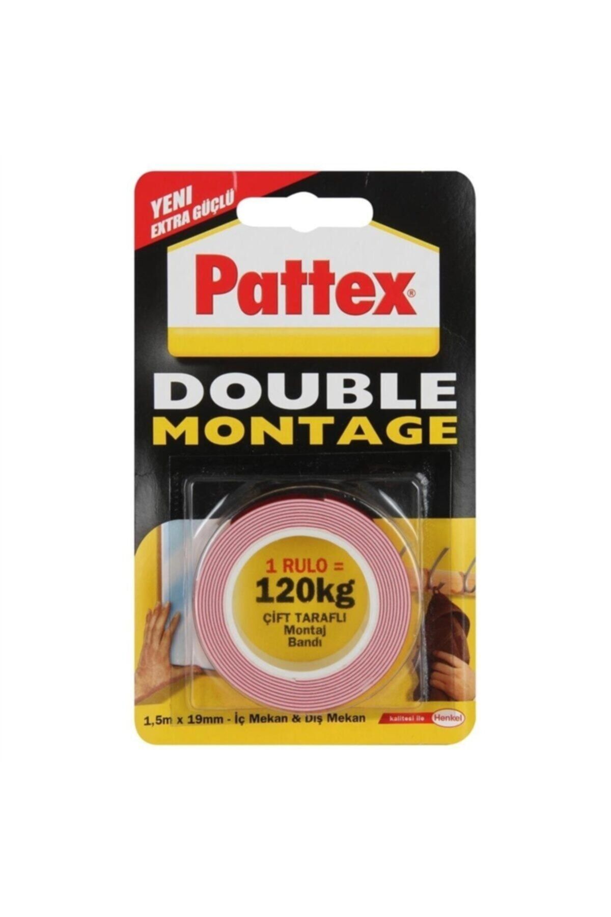 Pattex Double Montage 120 Kg 19 Mm X 1,5 M