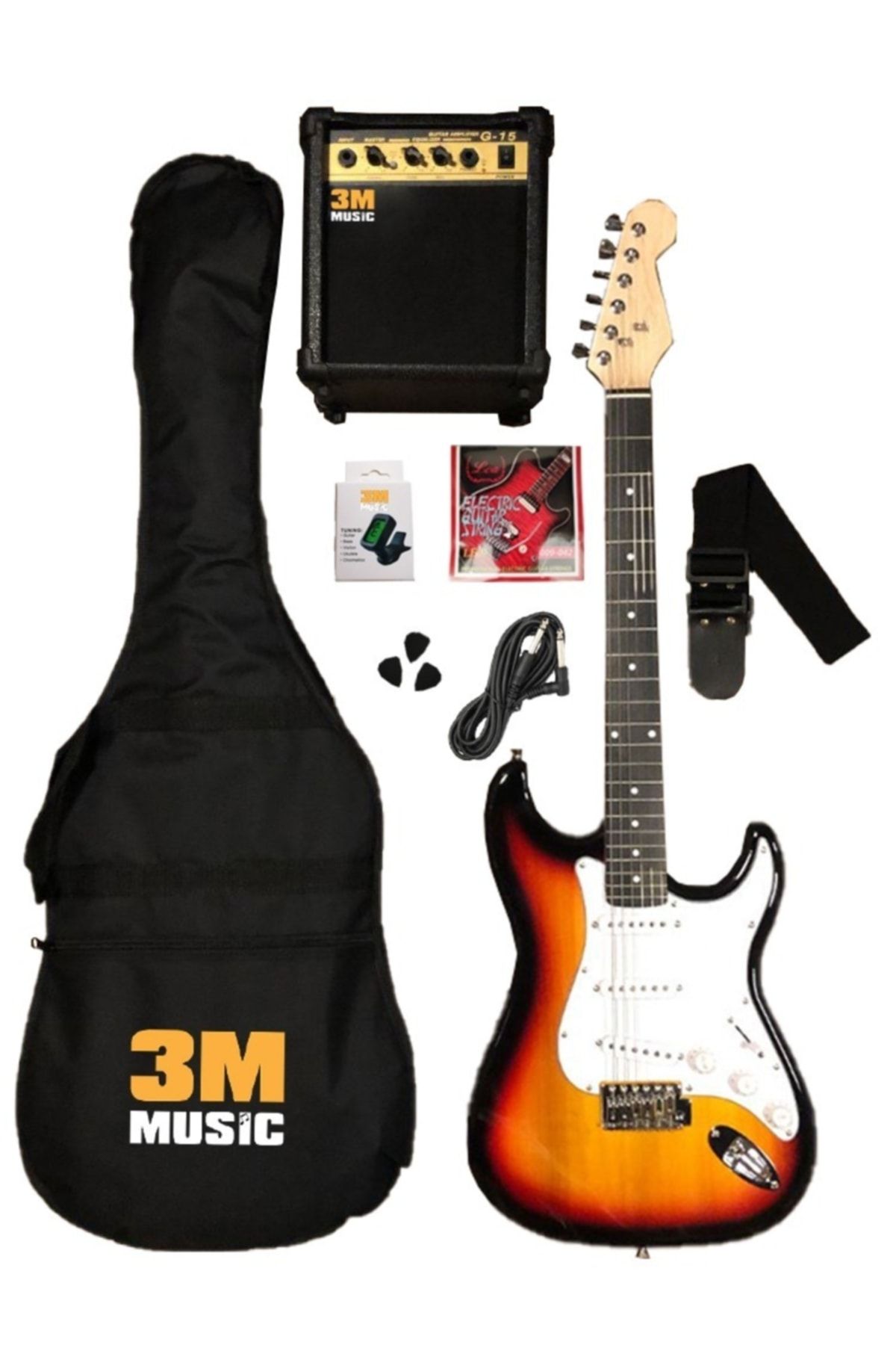 PHX Puka Elektro Gitar Sss Manyetik Full Set ( Amfi,jack Kablo, Kılıf, Askı Kayışı, Pena Hediyeli )