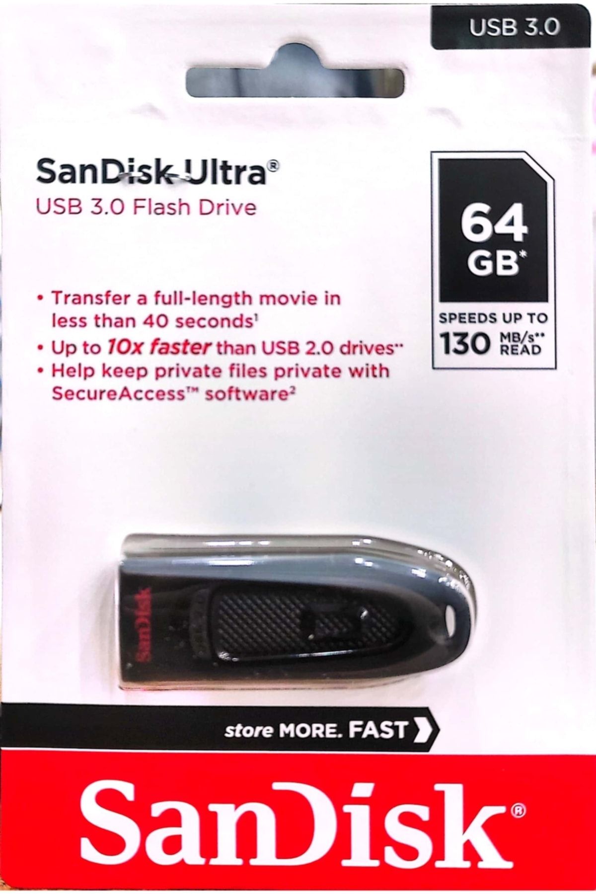 NcpLine 64 Gb Usb 3.0 130 Mb/s Flash Flaş Bellek Sandisk Ultra Harici Depolama Filim Müzik Video Data