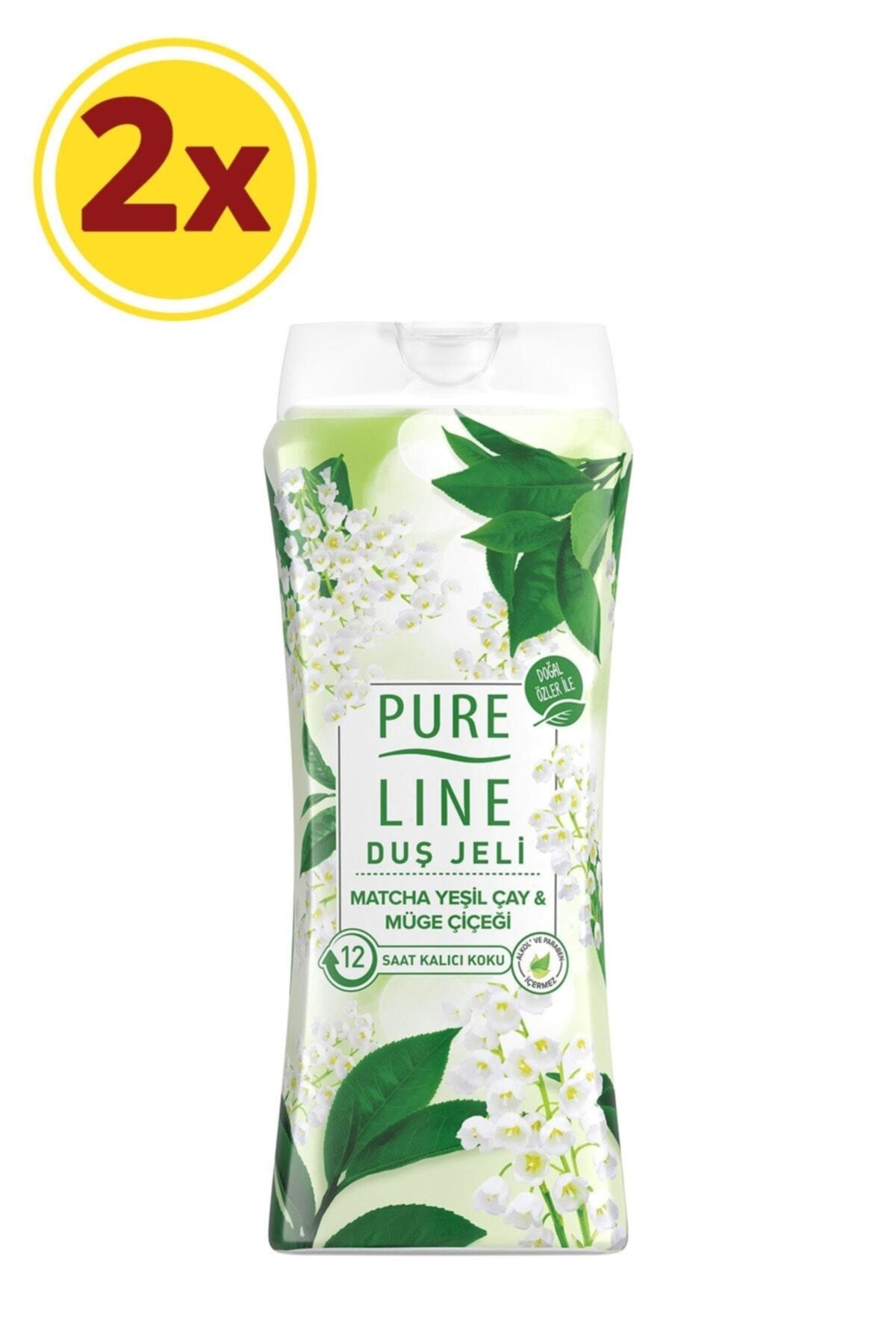 Pure Line Doğal Özler Ile Matcha Yeşil Çay Ve Müge Çiçeği Duş Jeli 400 ml X2