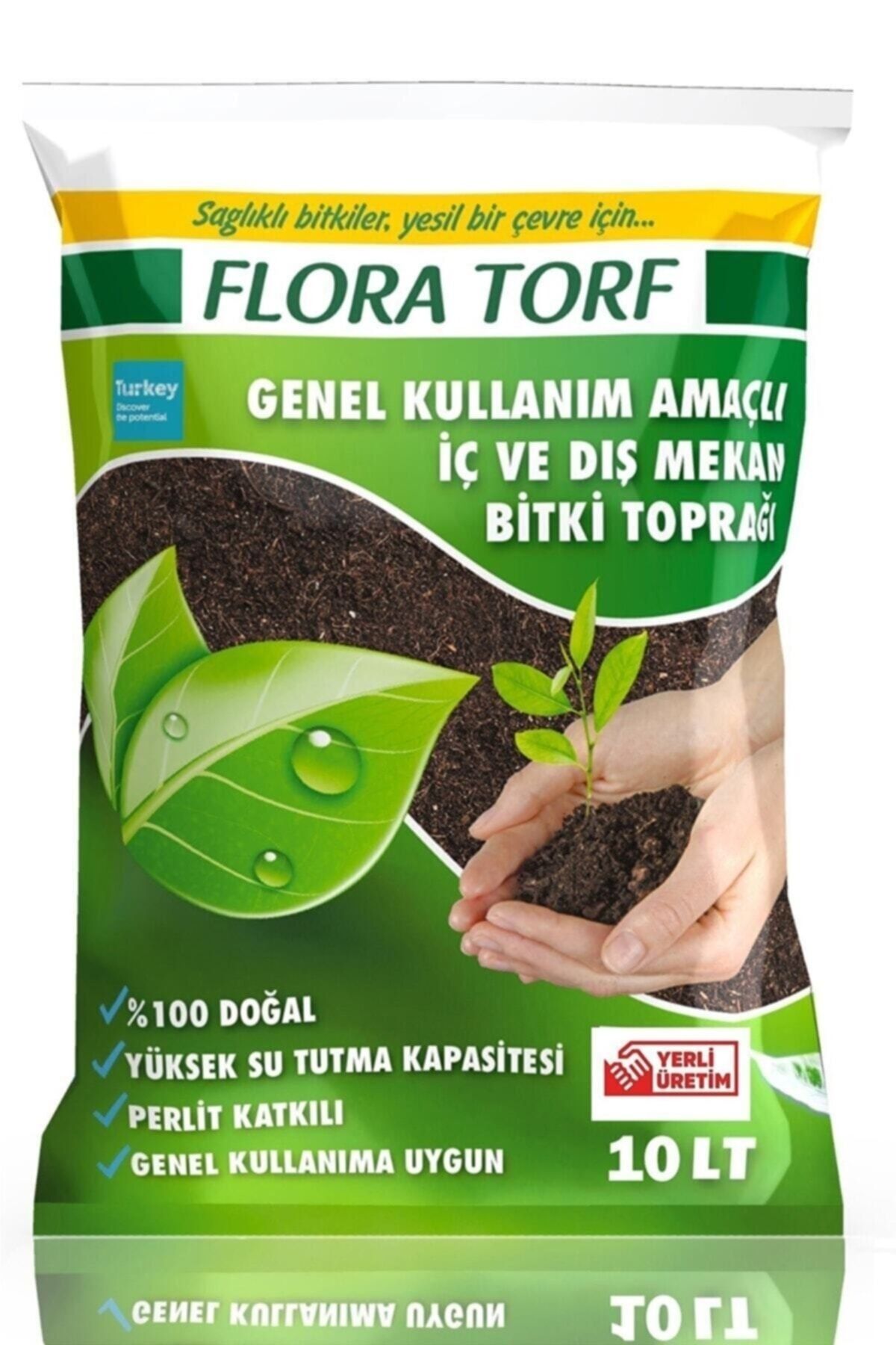 Flora Torf Saksı Çiçek Toprağı Perlit Katkılı 10 lt Toprak