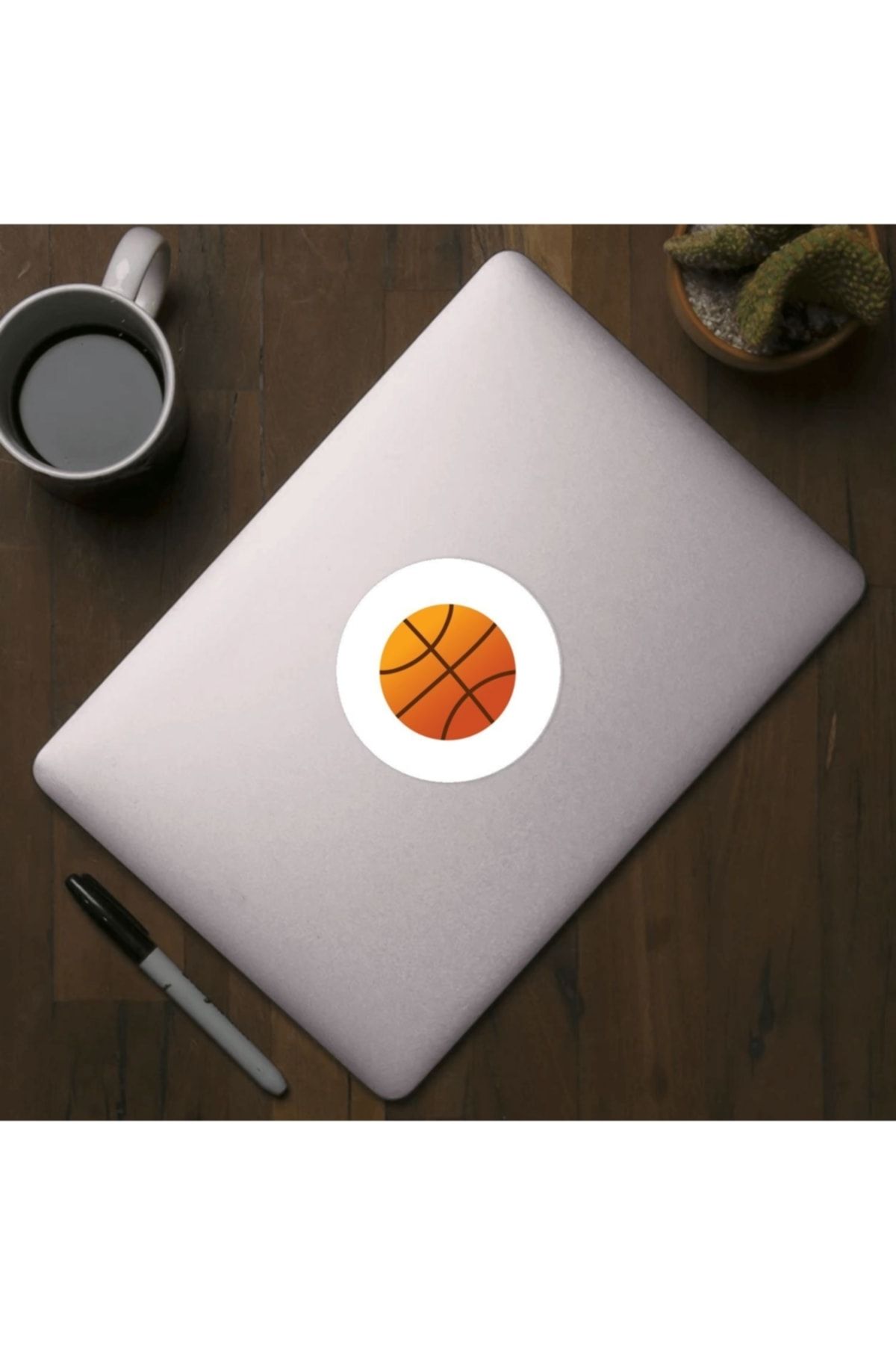 Fizello Minimal Orange Basketball Ball Sticker