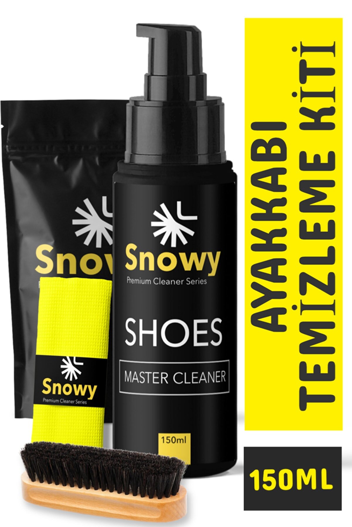 Snowy Shoes Master Cleaner Ayakkabı Temizleme Kiti Bez Ve Fırçası Ile Birlikte 150 Ml