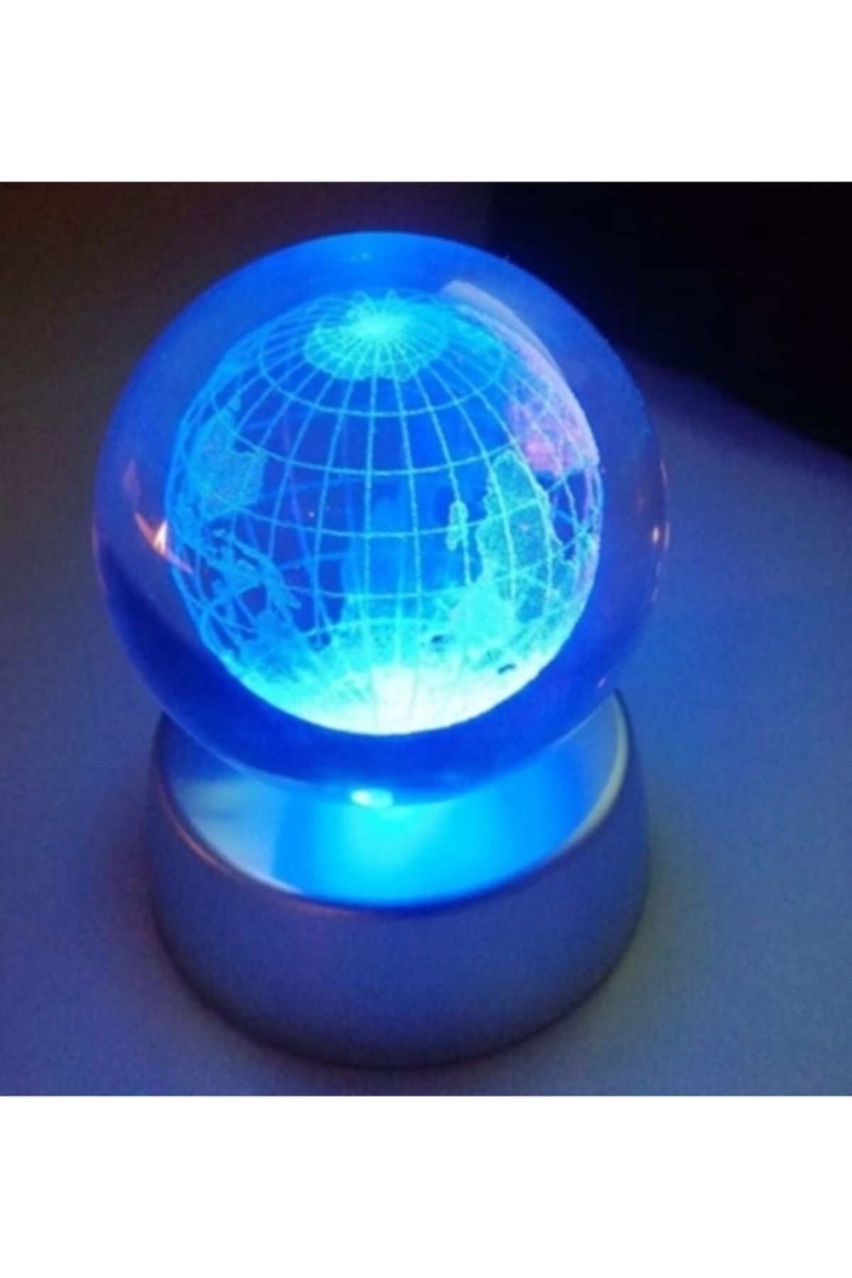 PASİFİK HOME Işıklı Kristal Dünya Haritası Cam Küre