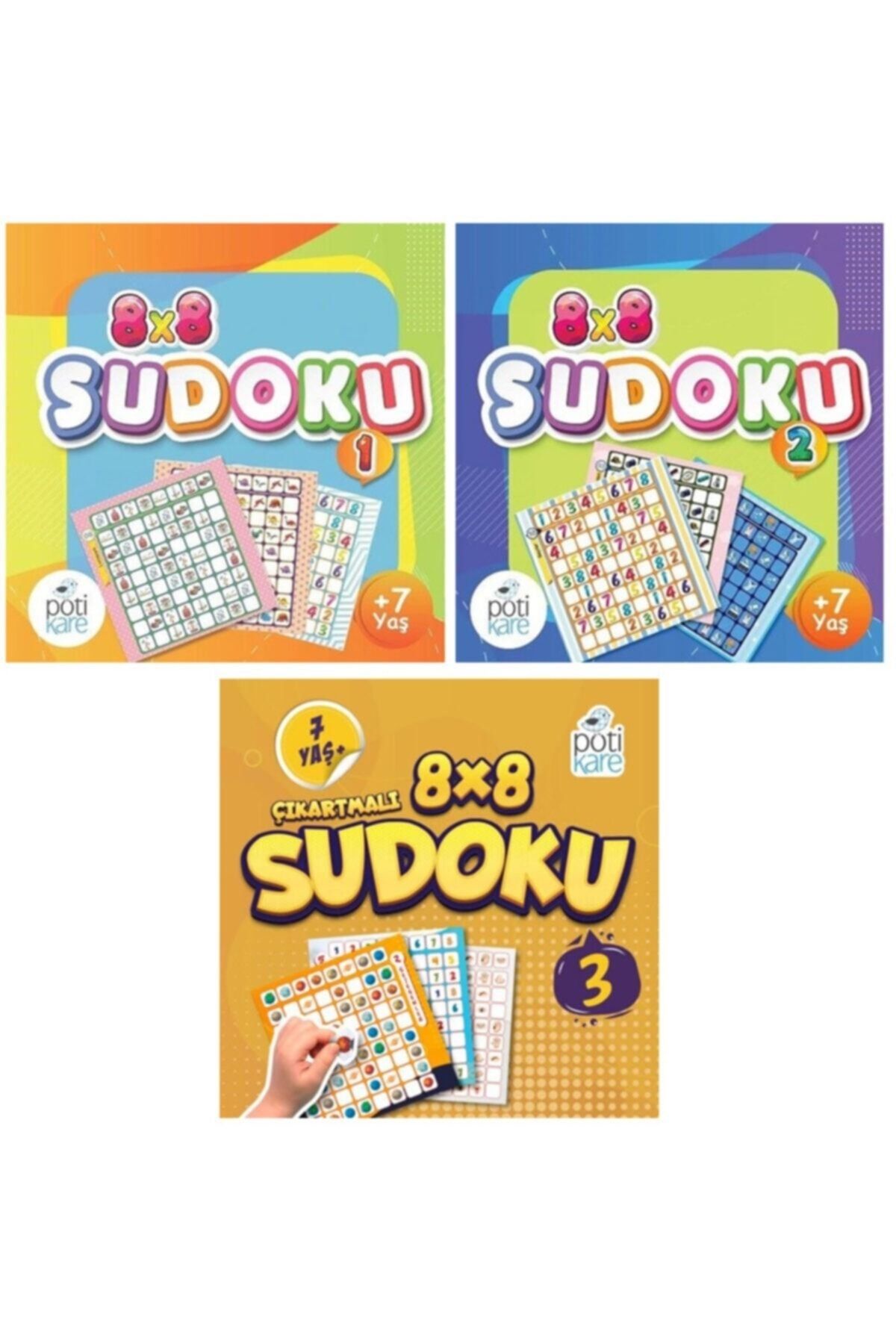 Pötikare Yayınları 8x8 Sudoku 3'lü Set