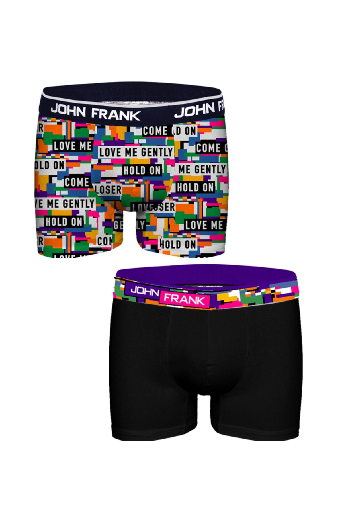 John Frank 2'li Çok Renkli Boxer - Hype Koleksiyonu