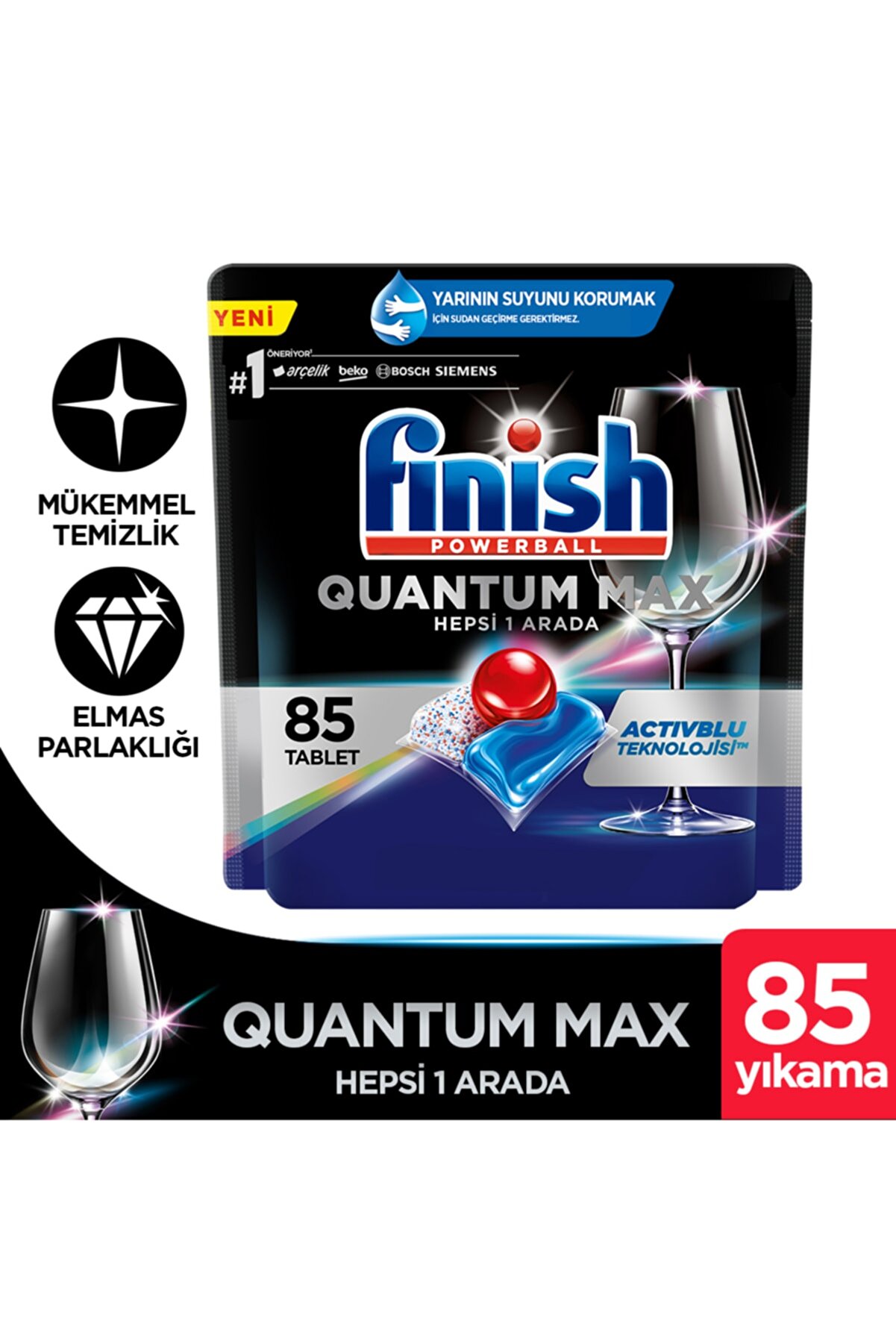 Finish Quantum Max 85 Kapsül Bulaşık Makinesi Deterjanı Tableti