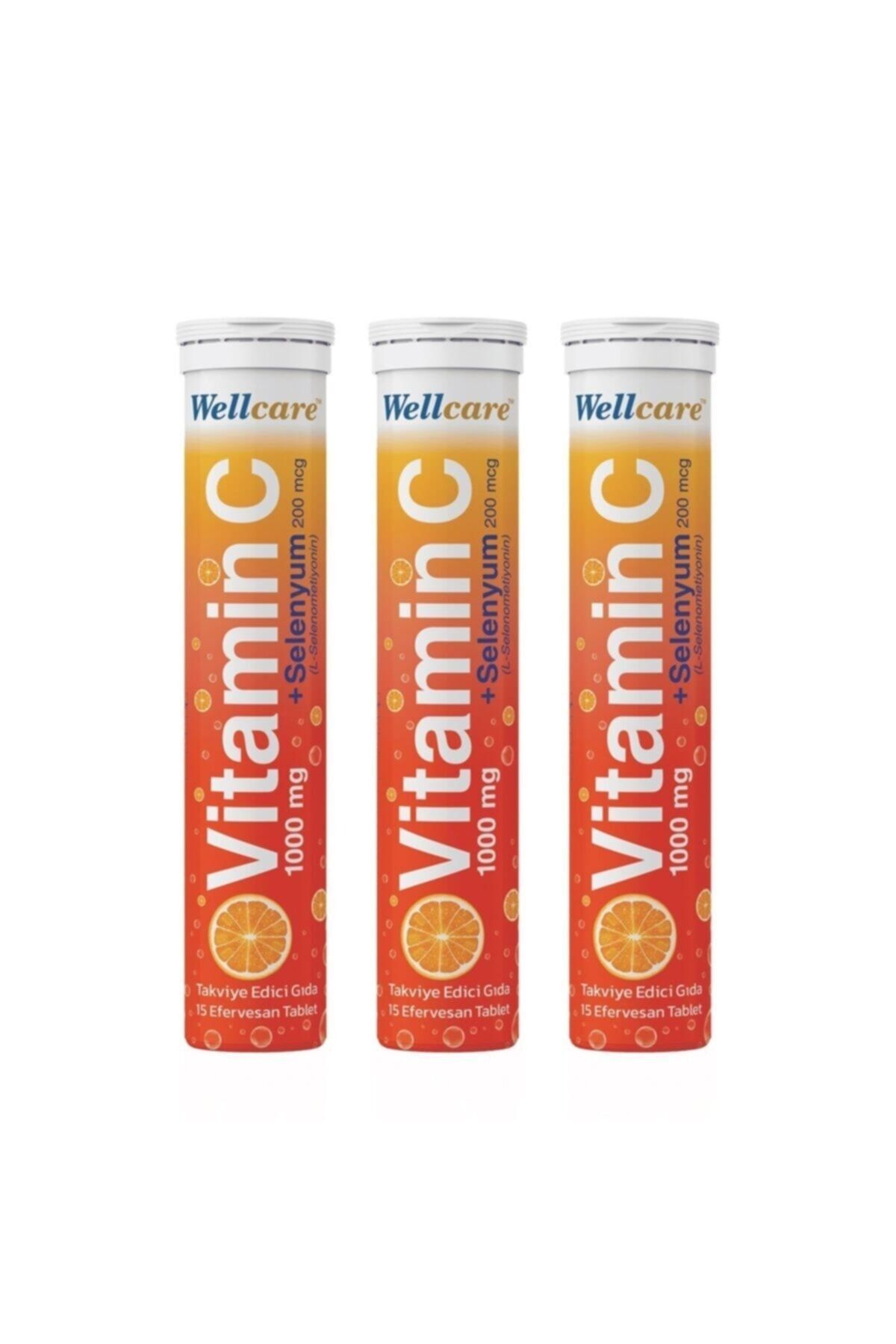 Wellcare Vitamin C + Selenyum15 Efervesan Tablet - 3 Adet
