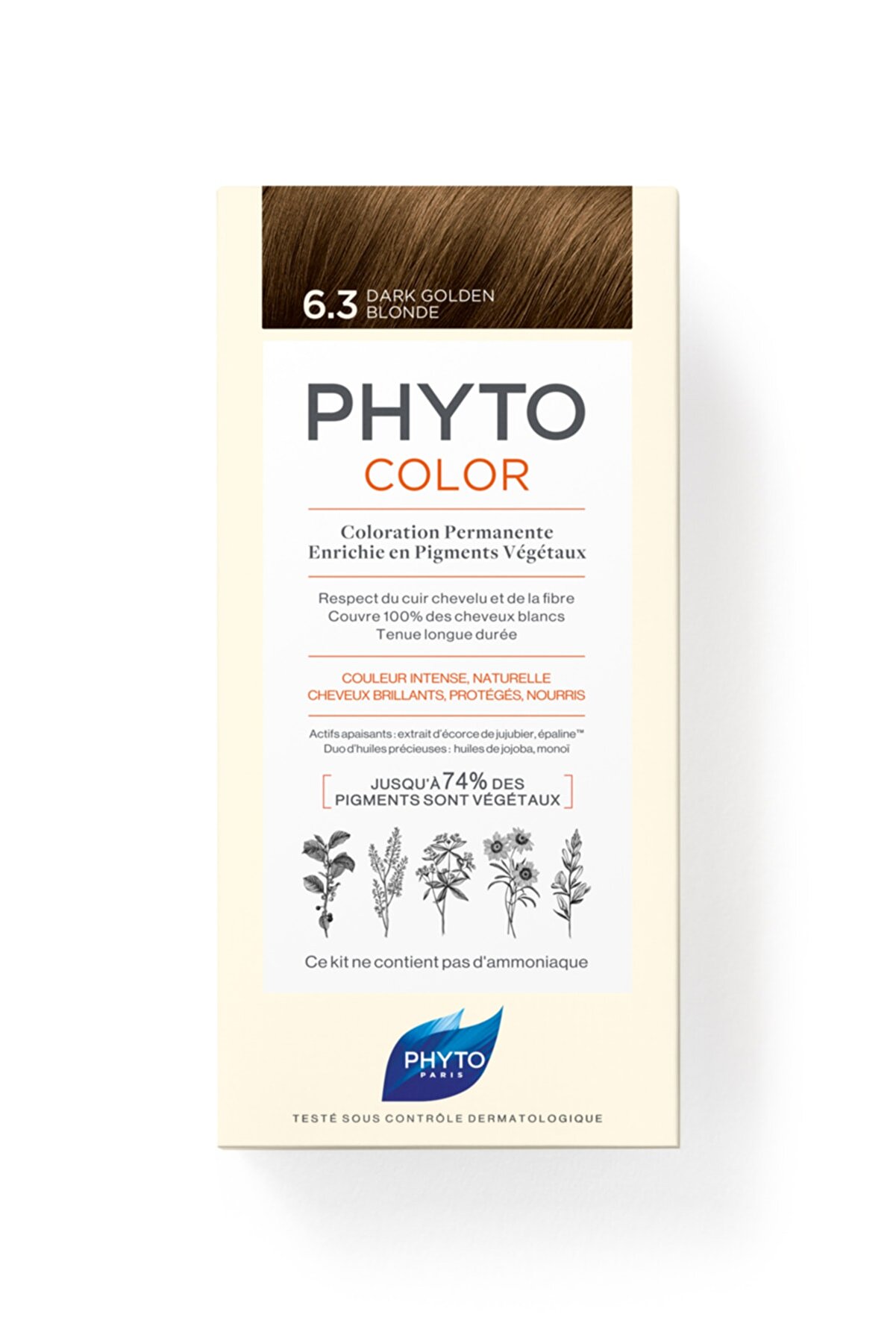 Phyto Phytocolor 6.3 Koyu Kumral Dore Amonyaksız Kalıcı Bitkisel Saç Boyası