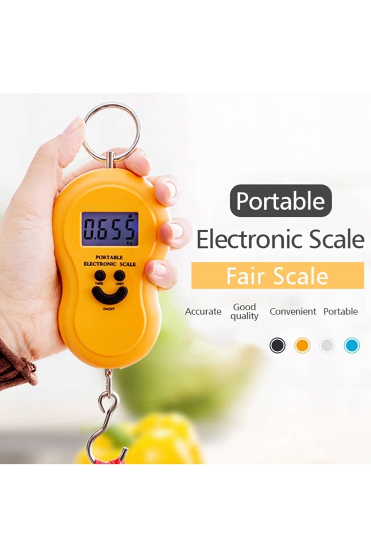 LAUREL DREAM Dijital El Tartısı Gülen Yüz Led Işıklı Dijital Terazi