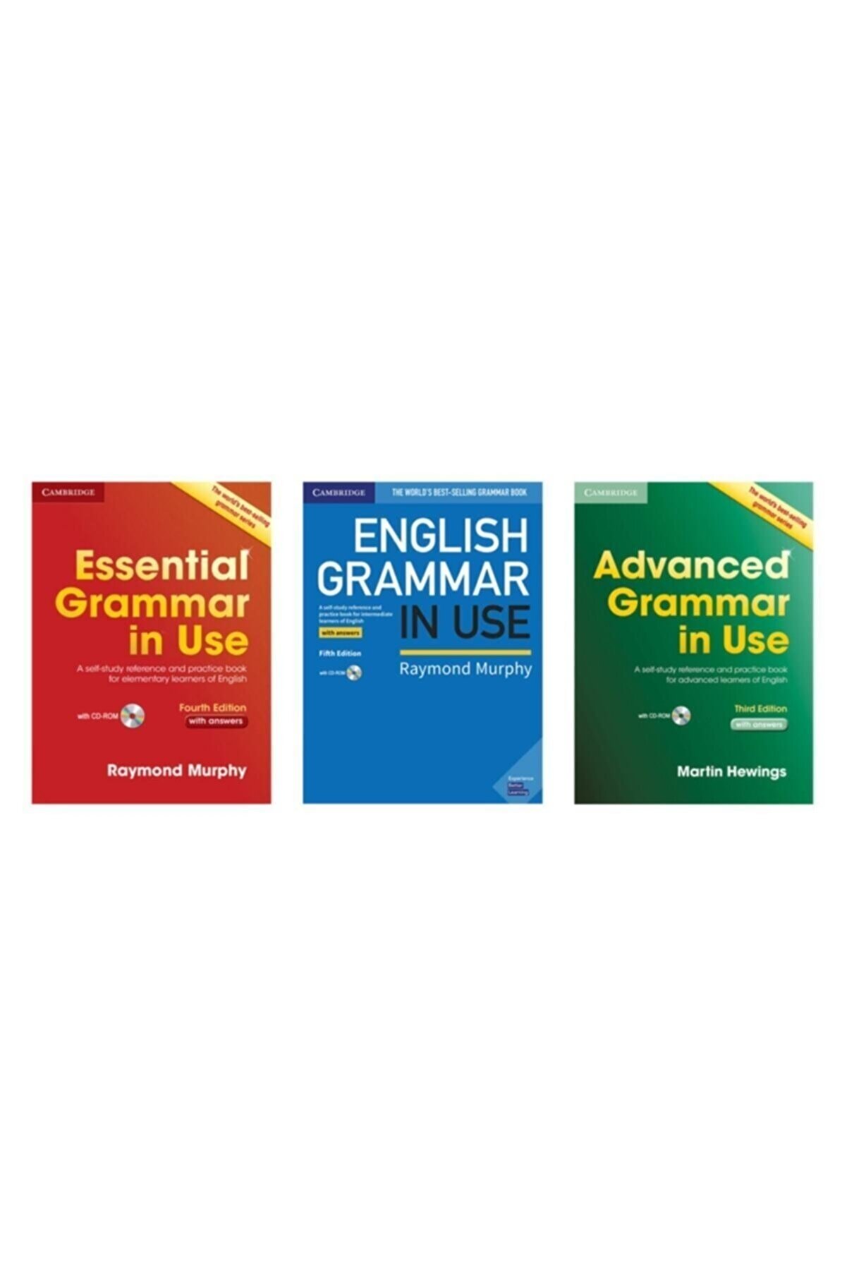 Cambridge Essential Grammar In Use + English Grammar In Use + Advanced Grammar In Use + With Answers + Cd