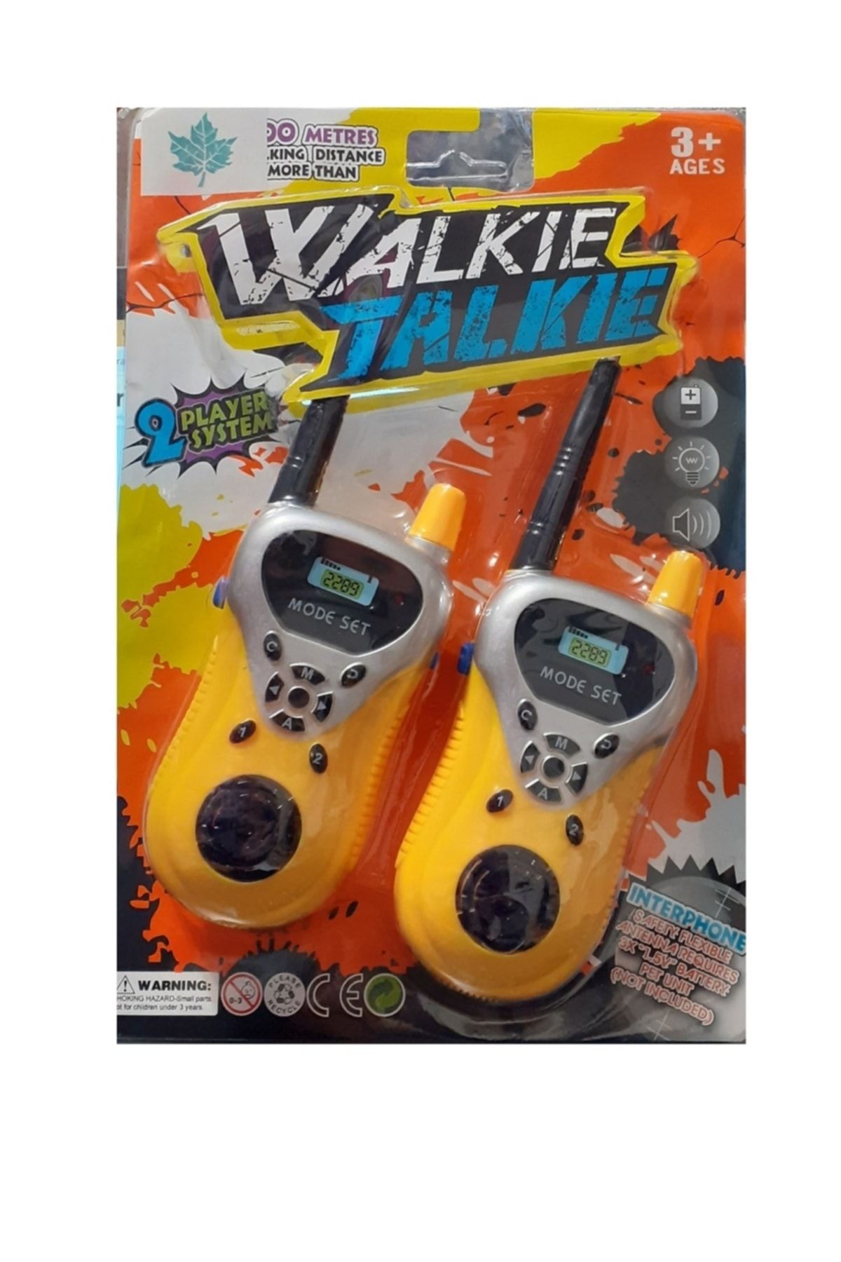 çınar oyuncak Oyuncak Telsiz, Walkie Talkie, Açık Alanda 100 Metre