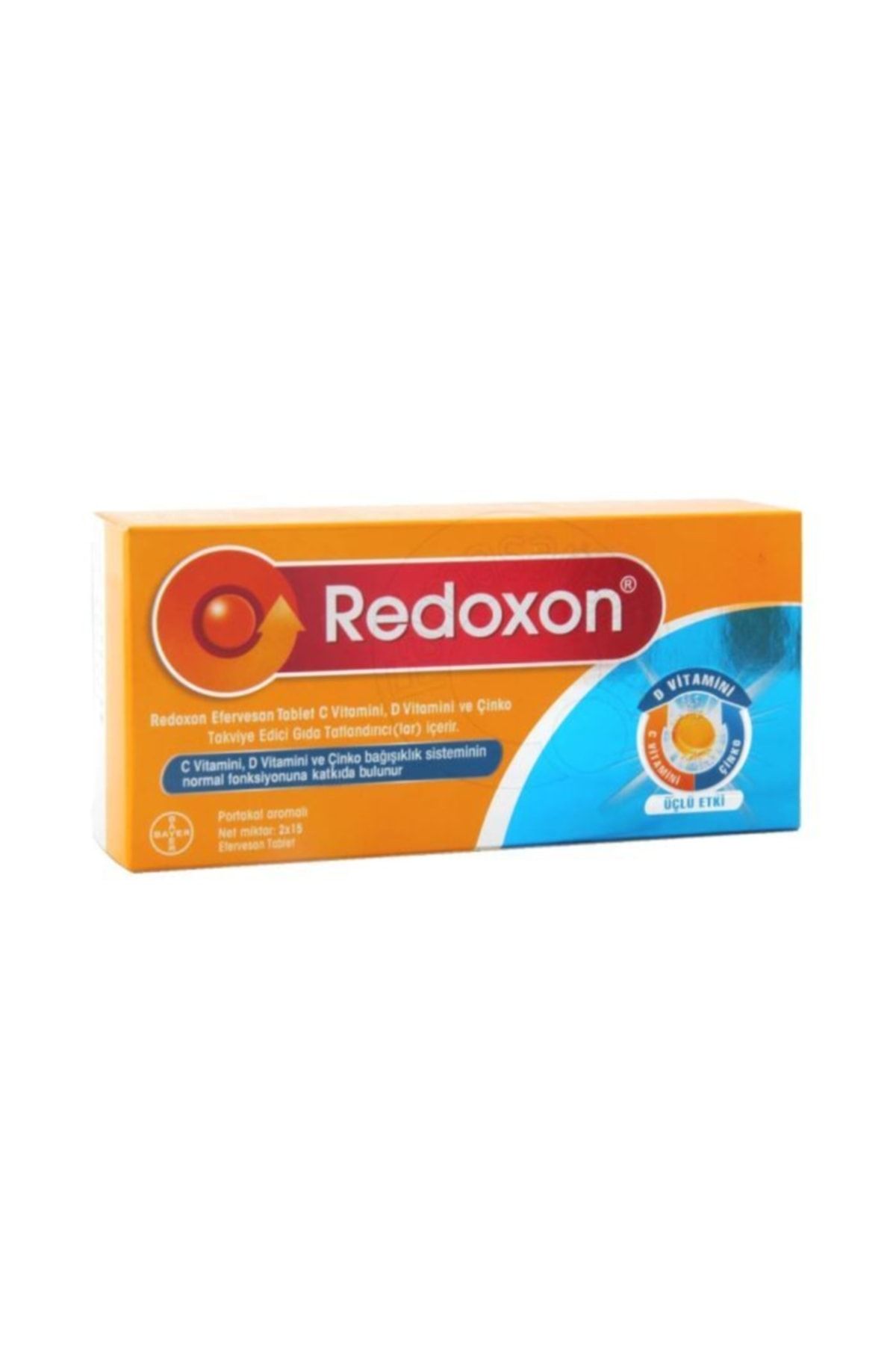 Redoxon Efervesan Üçlü Etki 2x15 Tablet