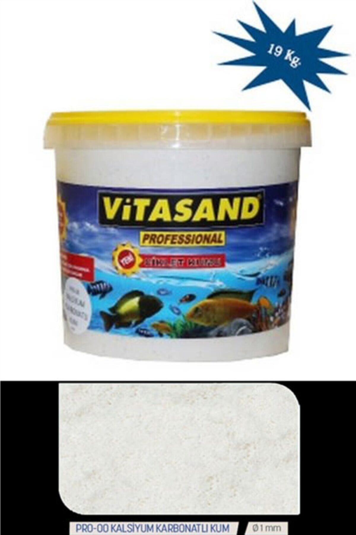 Vitasand Pro-00 Kalsiyum Karbonatlı Kum 1 Mm - 20 Kg. (kova)