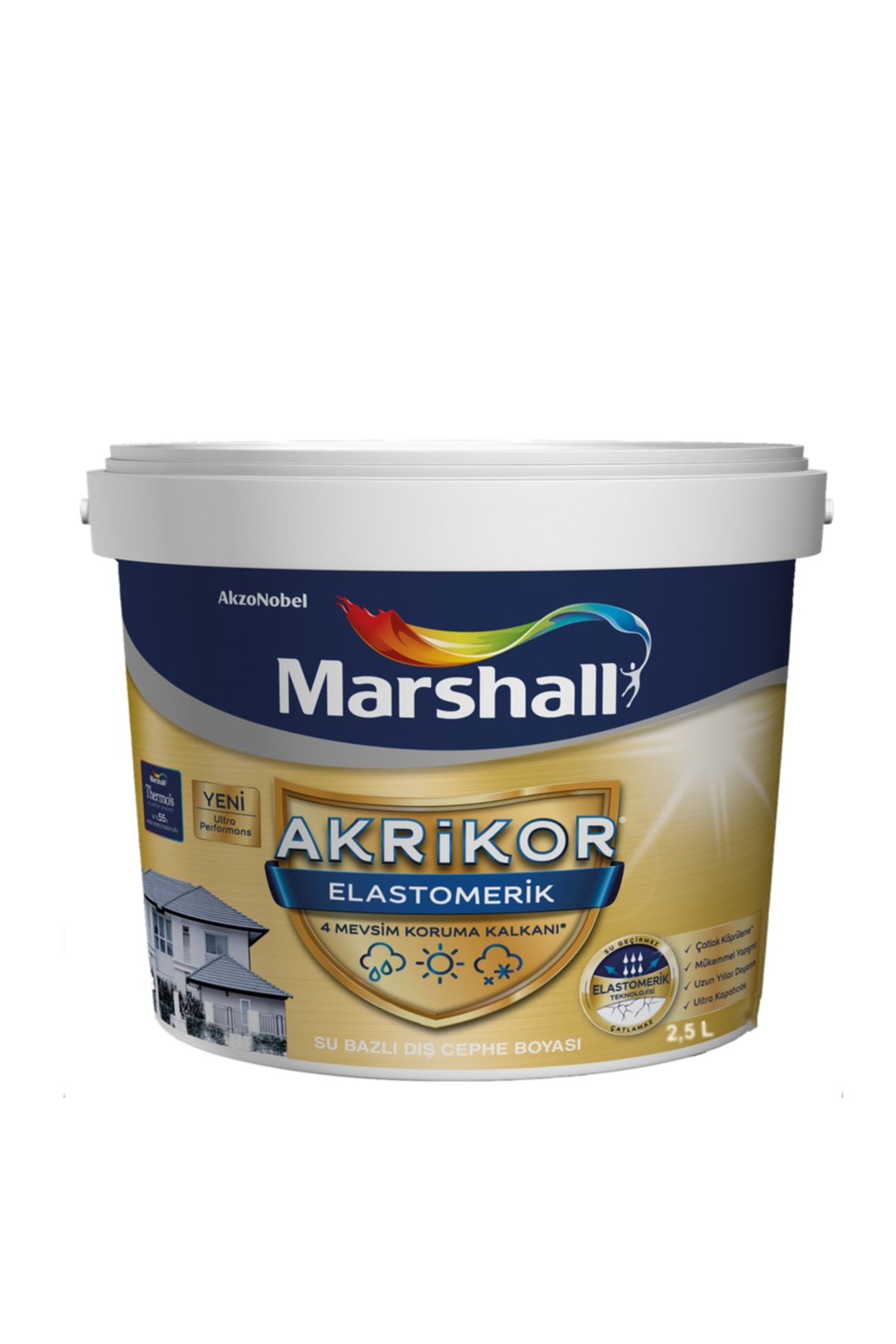 Marshall Akrikor Elastomerik Boya G8 2.5 lt  3,5 kg