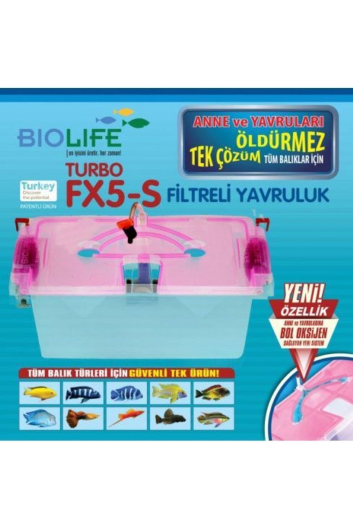 Biolife Turbo Fx5-s Yavruluk 8 Vantuzlu Askı Aparatlı