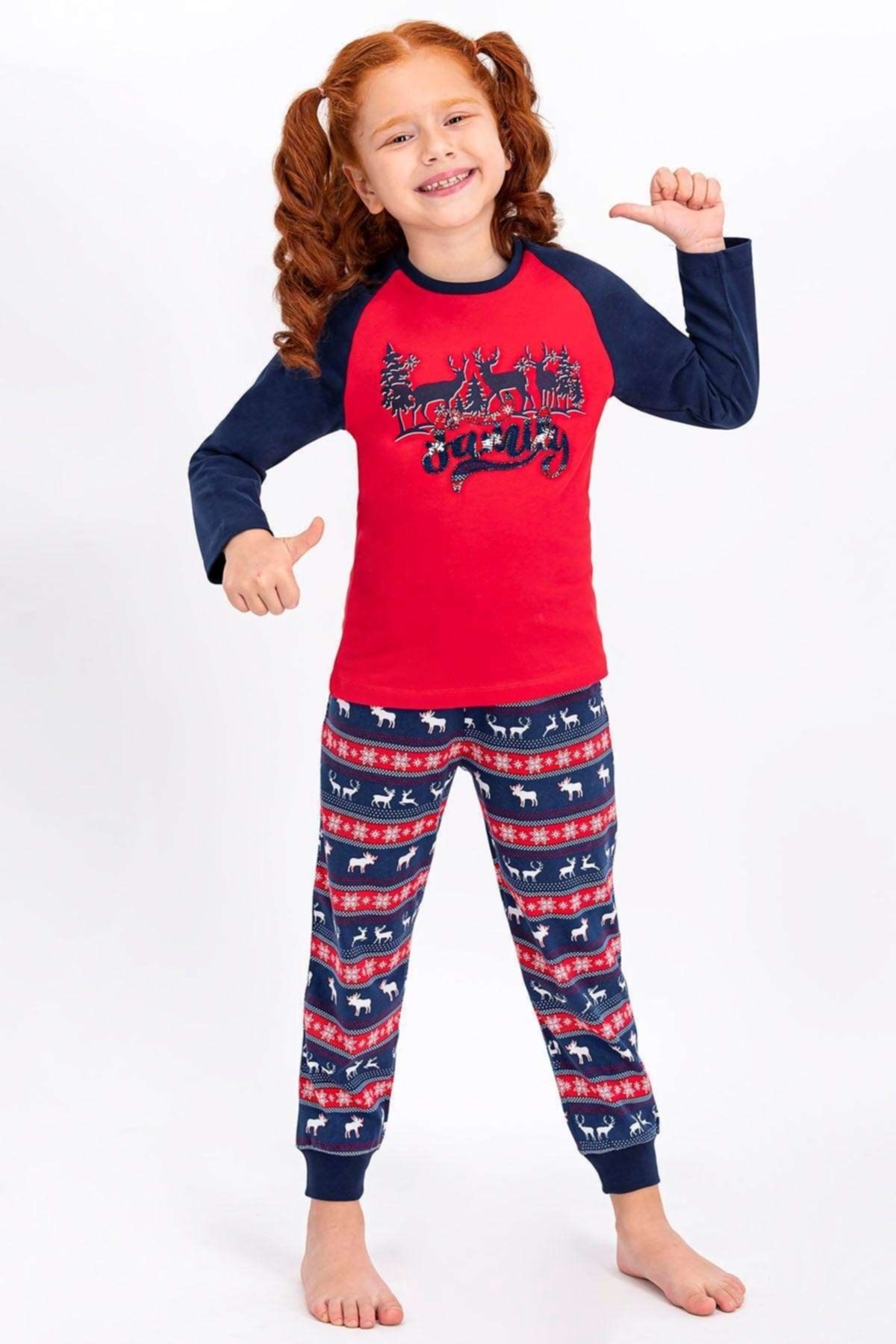Arnetta Kız Çocuk Açık Kırmızı Pijama Takımı