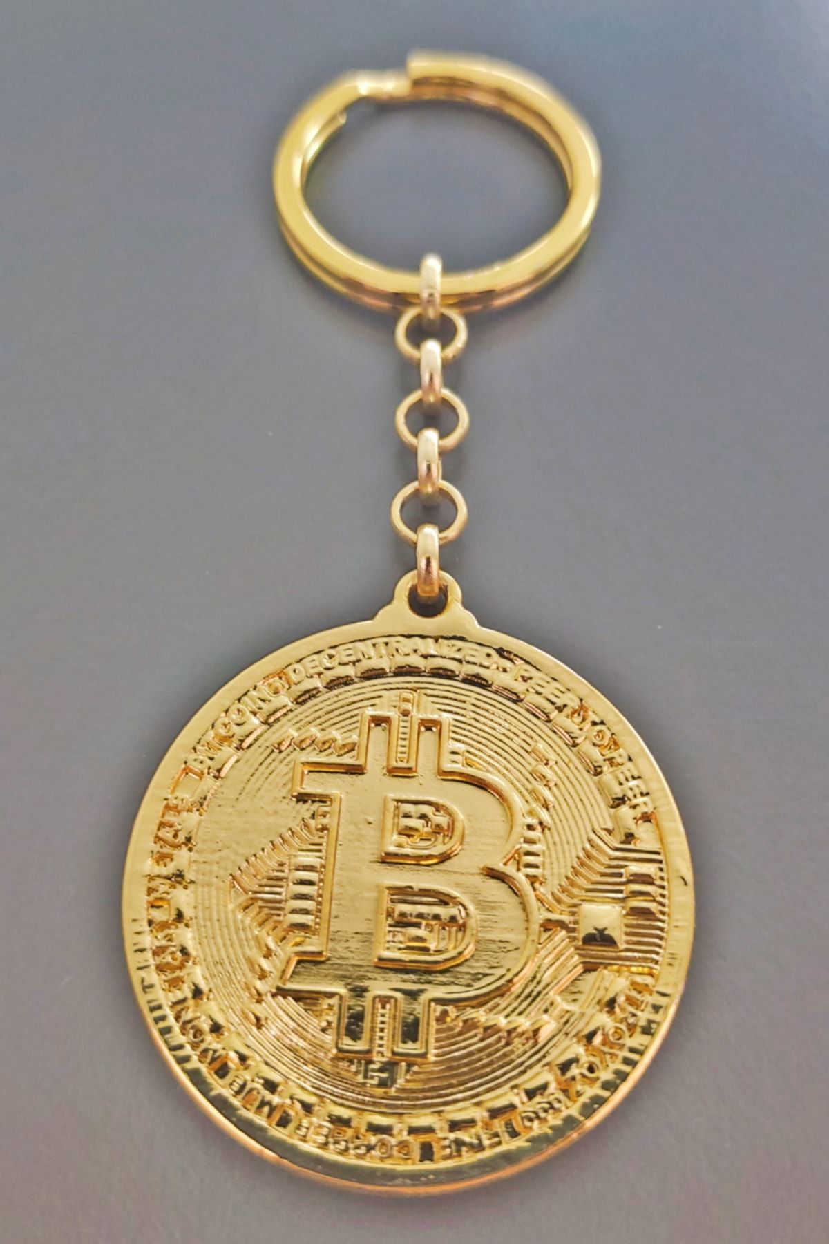 DMR Metal Bitcoin Anahtarlık Gold