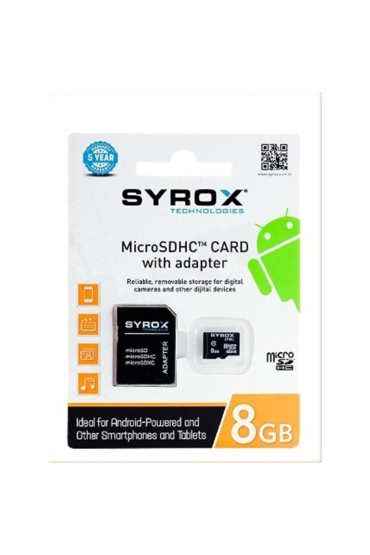 Syrox Hafıza Kart Micro Sd Kart 8 Gb Syx-mc8
