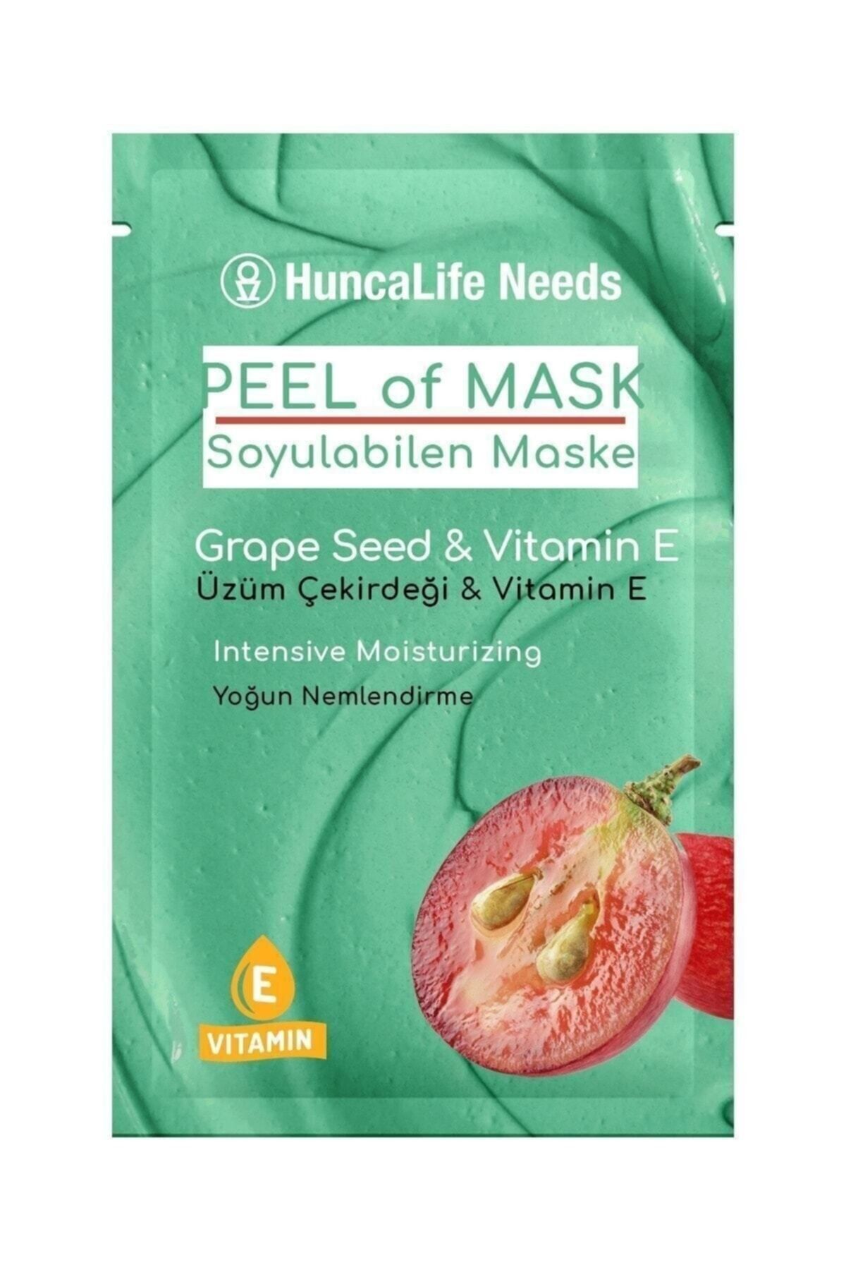 Huncalife 24'lü Paket Üzüm Çekirdeği & Vitamin E Özlü Soyulabilir Cilt Maskesi