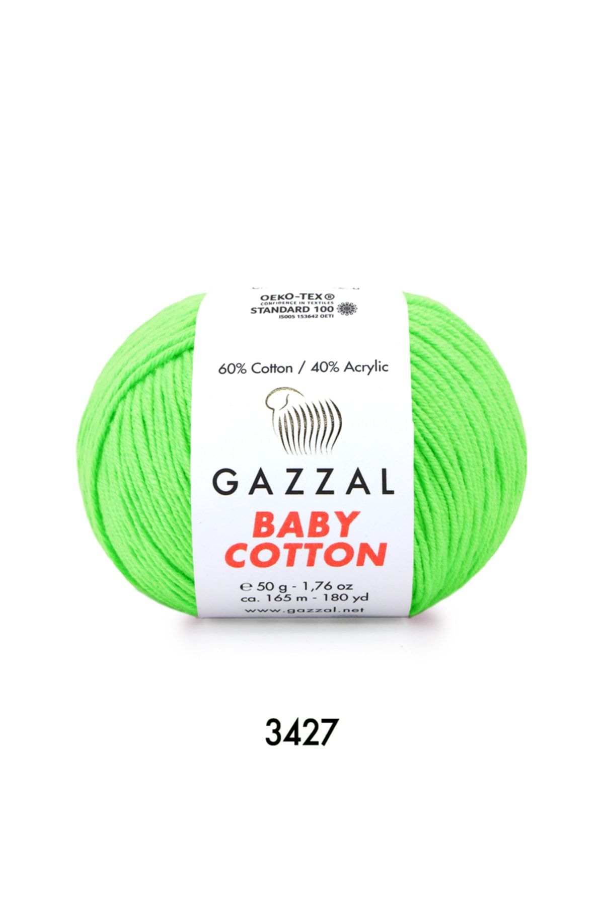 Gazzal Baby Cotton 3427 - Amigurumi, Punch El Örgü Ipliği 50gr