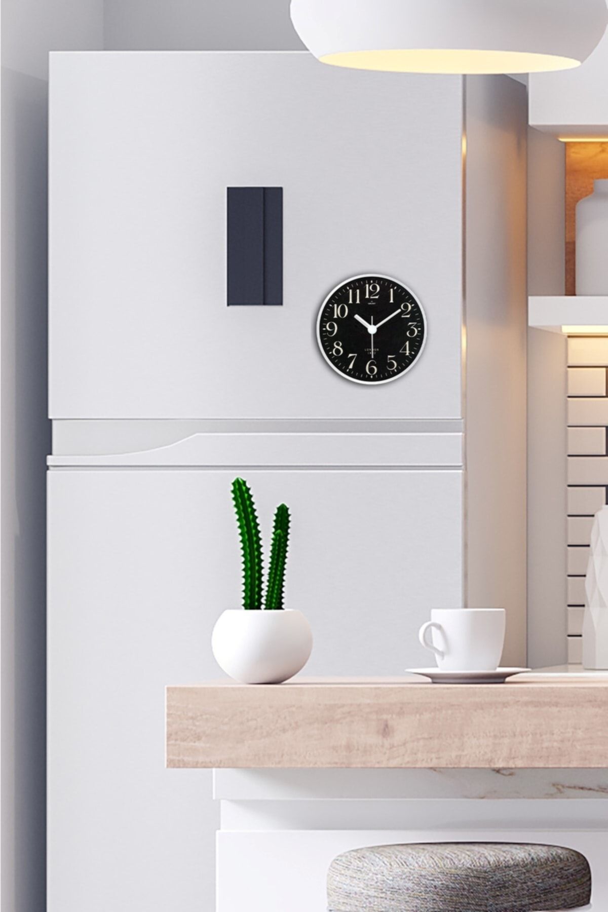 Muyika Design Muyika Kiely Mıknatıslı Siyah Buzdolabı Saati 11 Cm Bds-y